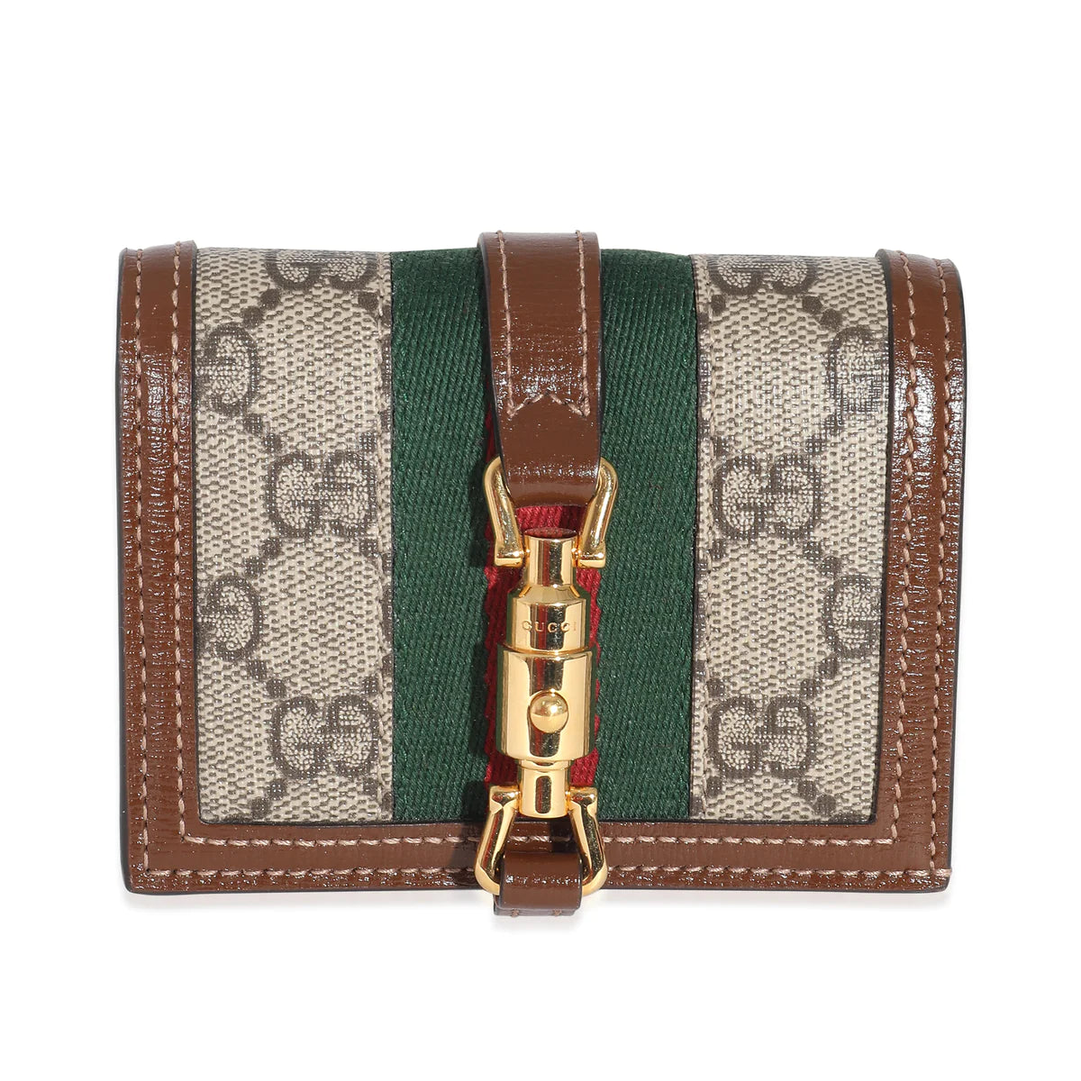 Gucci GG Supreme 1961 Jackie Card Case Wallet (SHF-Roet5l) – LuxeDH