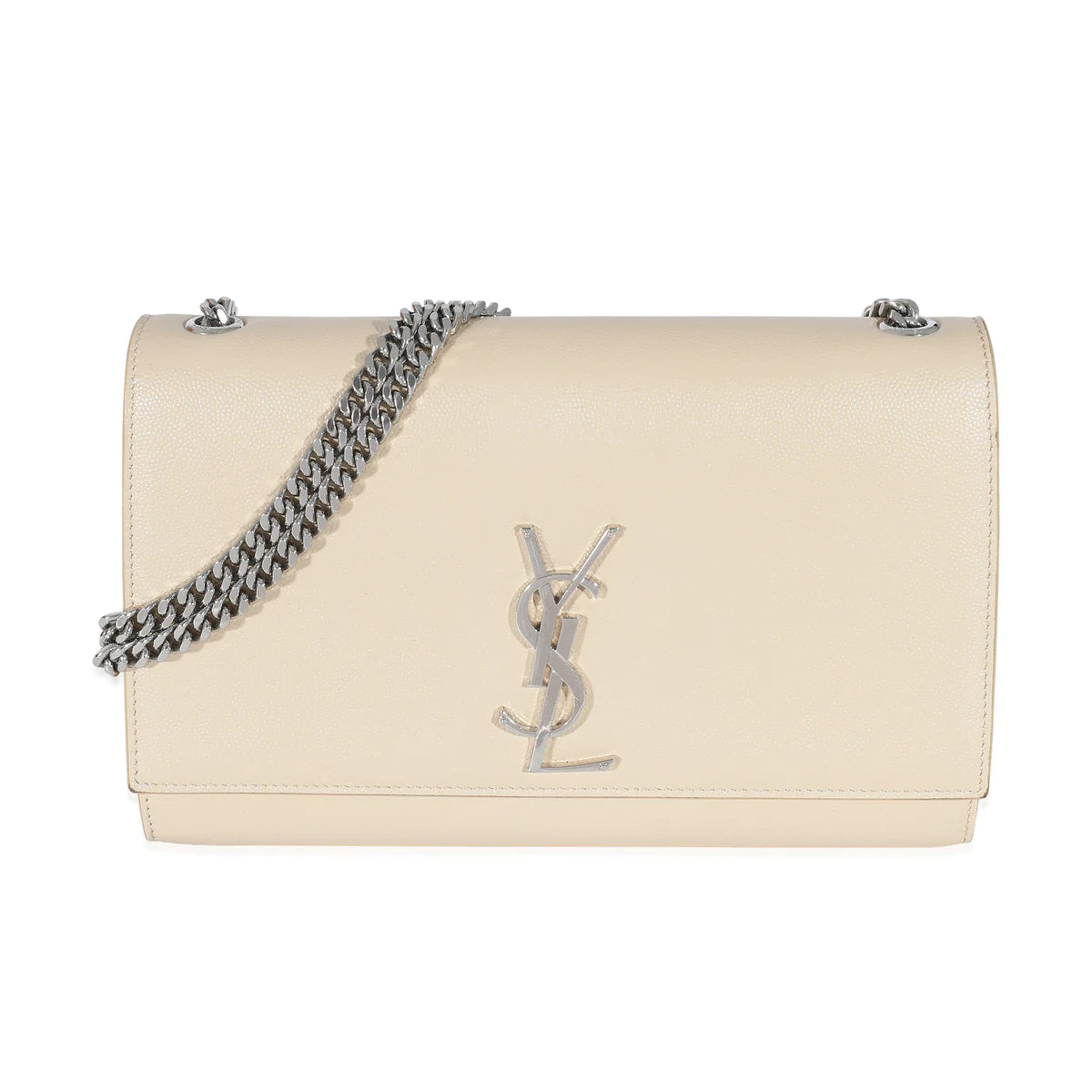 SAINT LAURENT - Beige Grain De Poudre Medium Kate