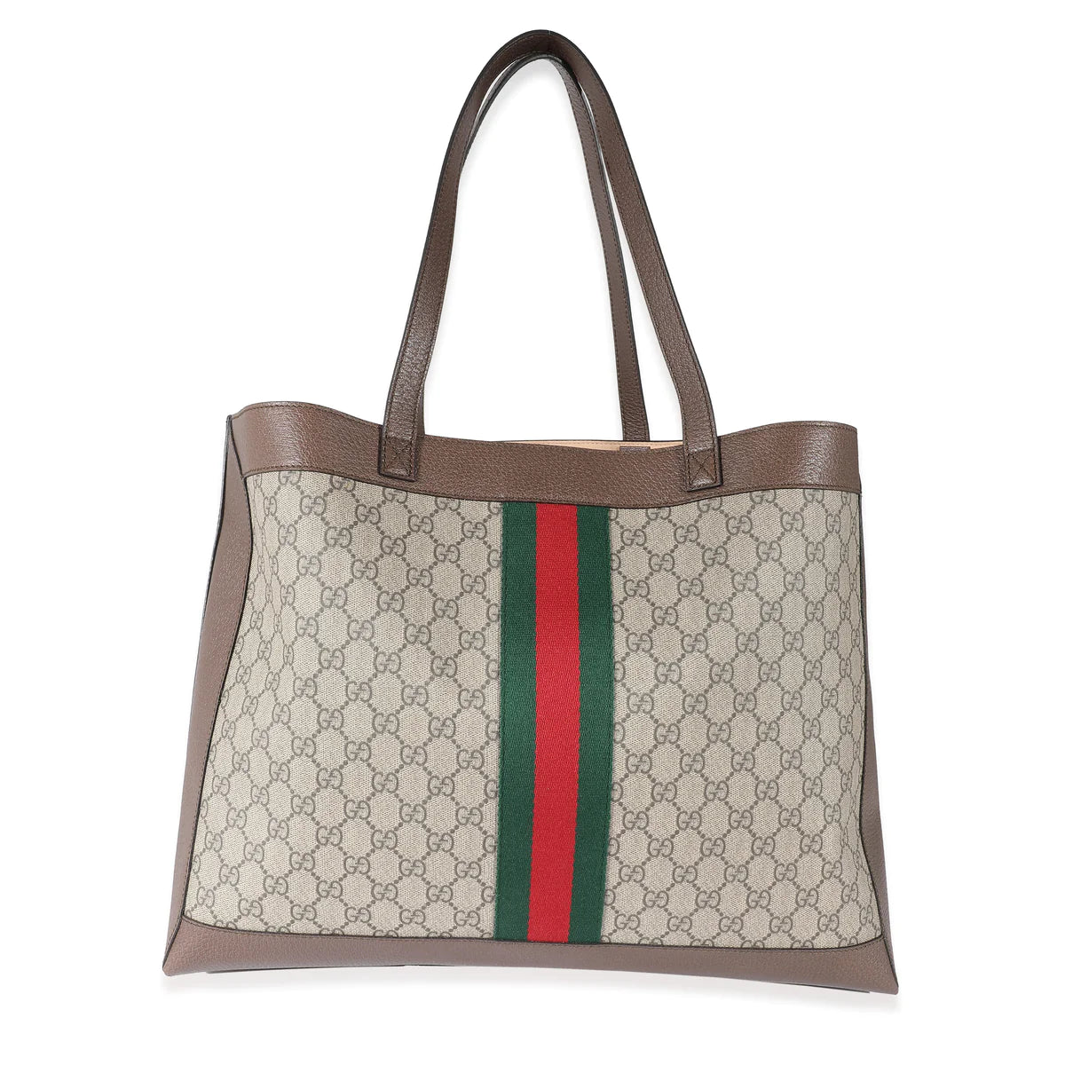 GUCCI - Beige GG Supreme Canvas Medium Soft Ophidia Tote
