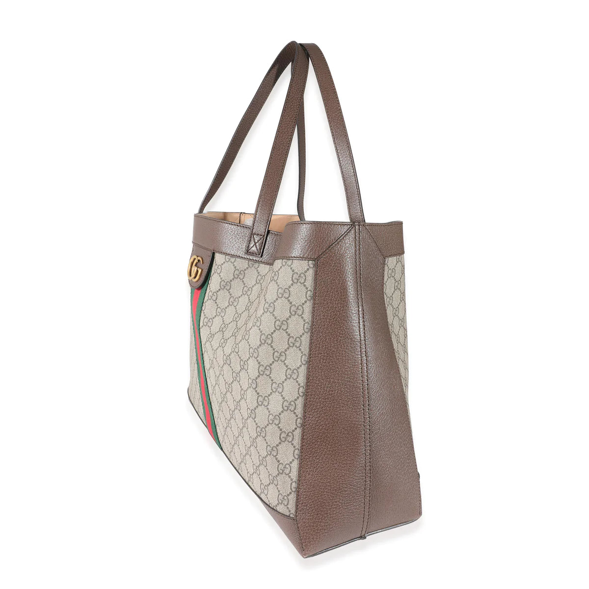 GUCCI - Beige GG Supreme Canvas Medium Soft Ophidia Tote