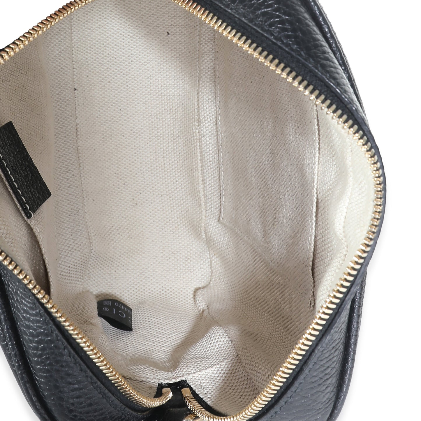 GUCCI - Black Pebbled Calfskin Soho Disco Bag