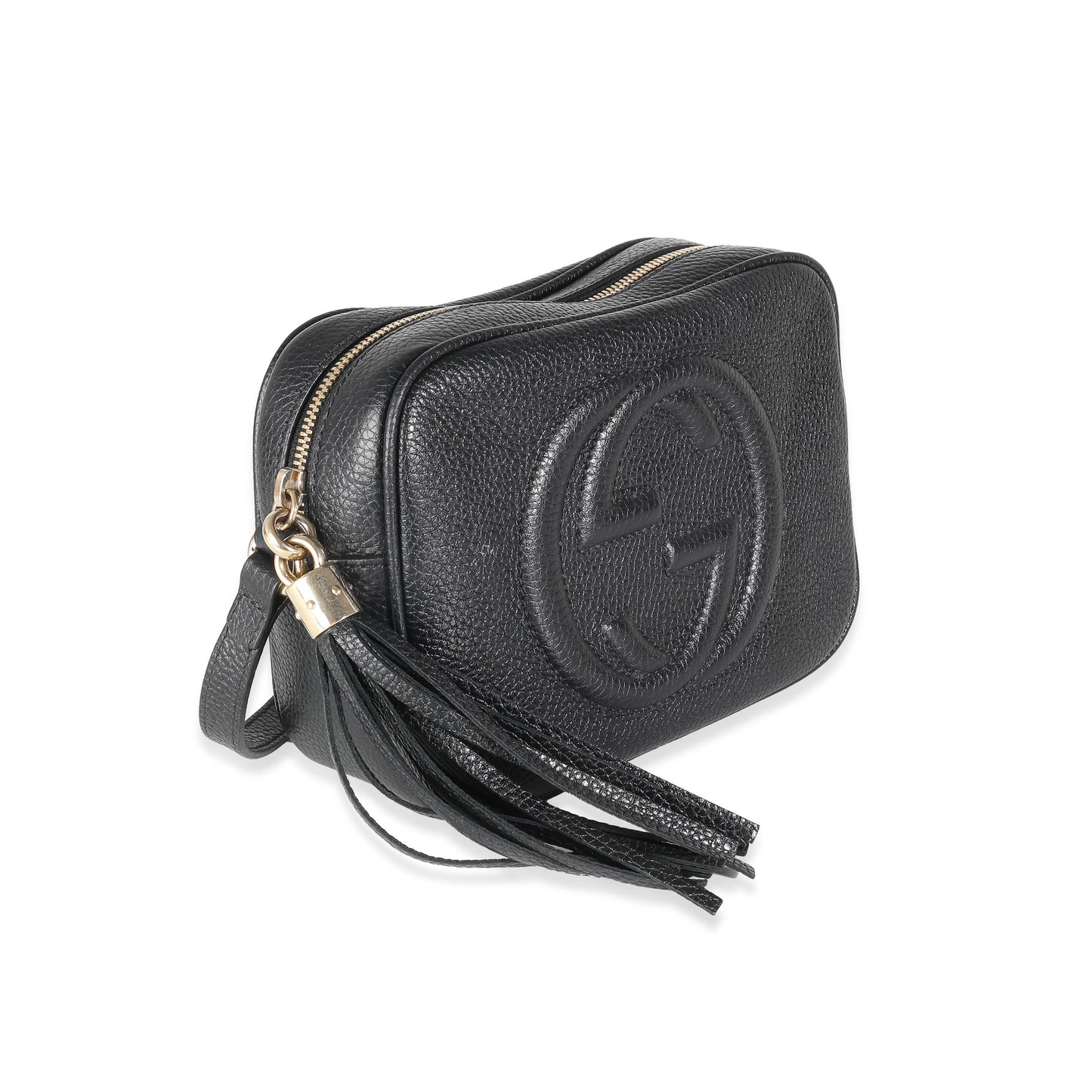 GUCCI - Black Pebbled Calfskin Soho Disco Bag