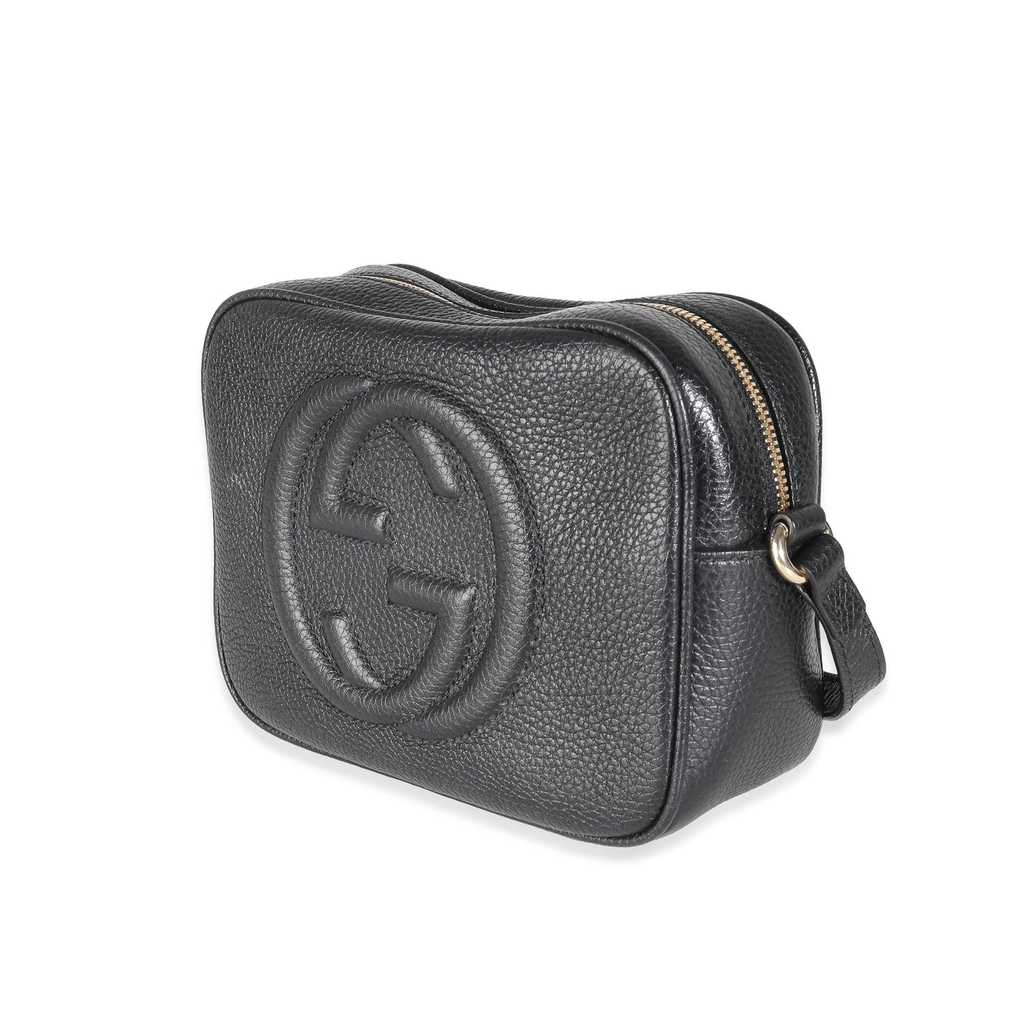 GUCCI - Black Pebbled Calfskin Soho Disco Bag