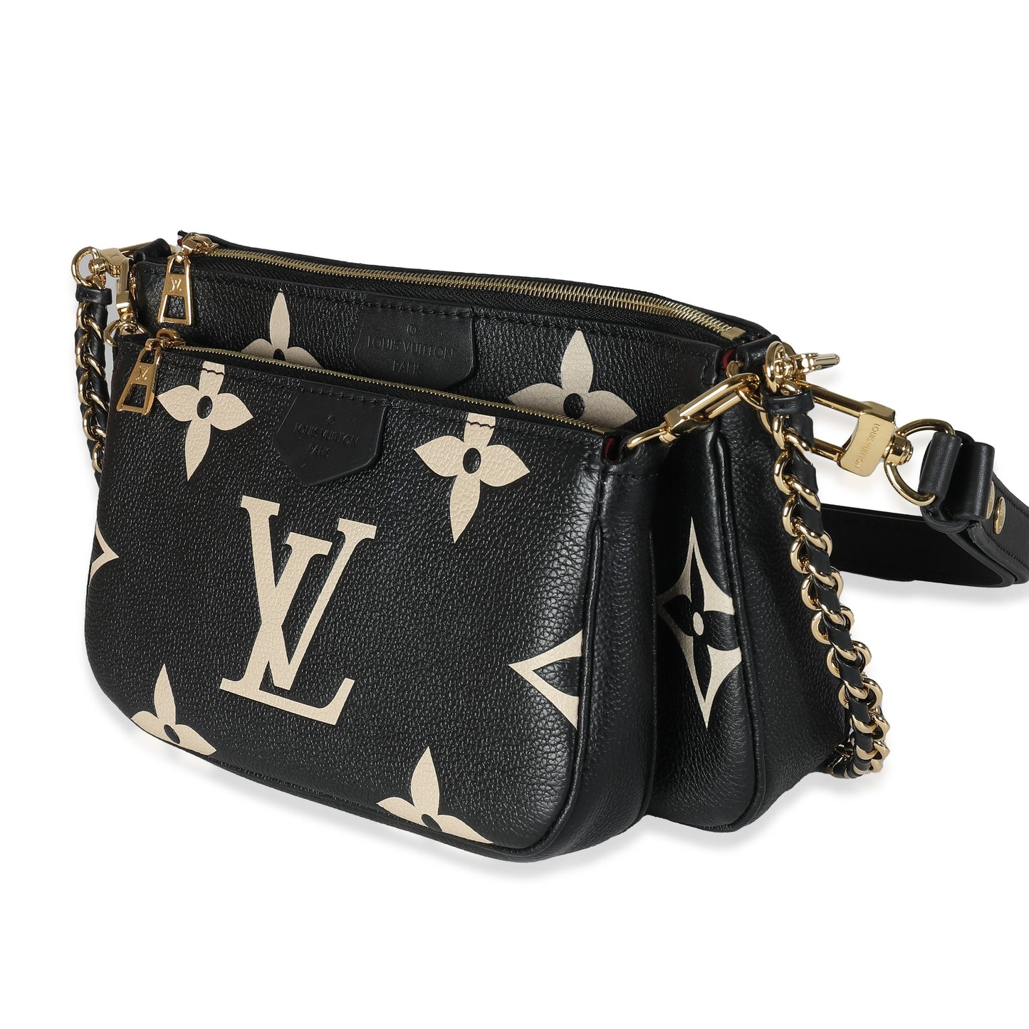LOUIS VUITTON - Beige Black Monogram Empreinte Multi Pochette Accessoires Shoulder Bag