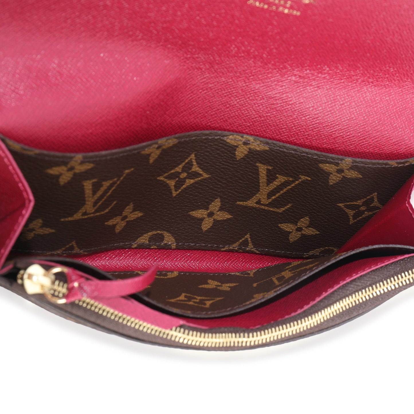 PRE-OWEND LV Fuchsia Monogram Canvas Emilie Wallet
