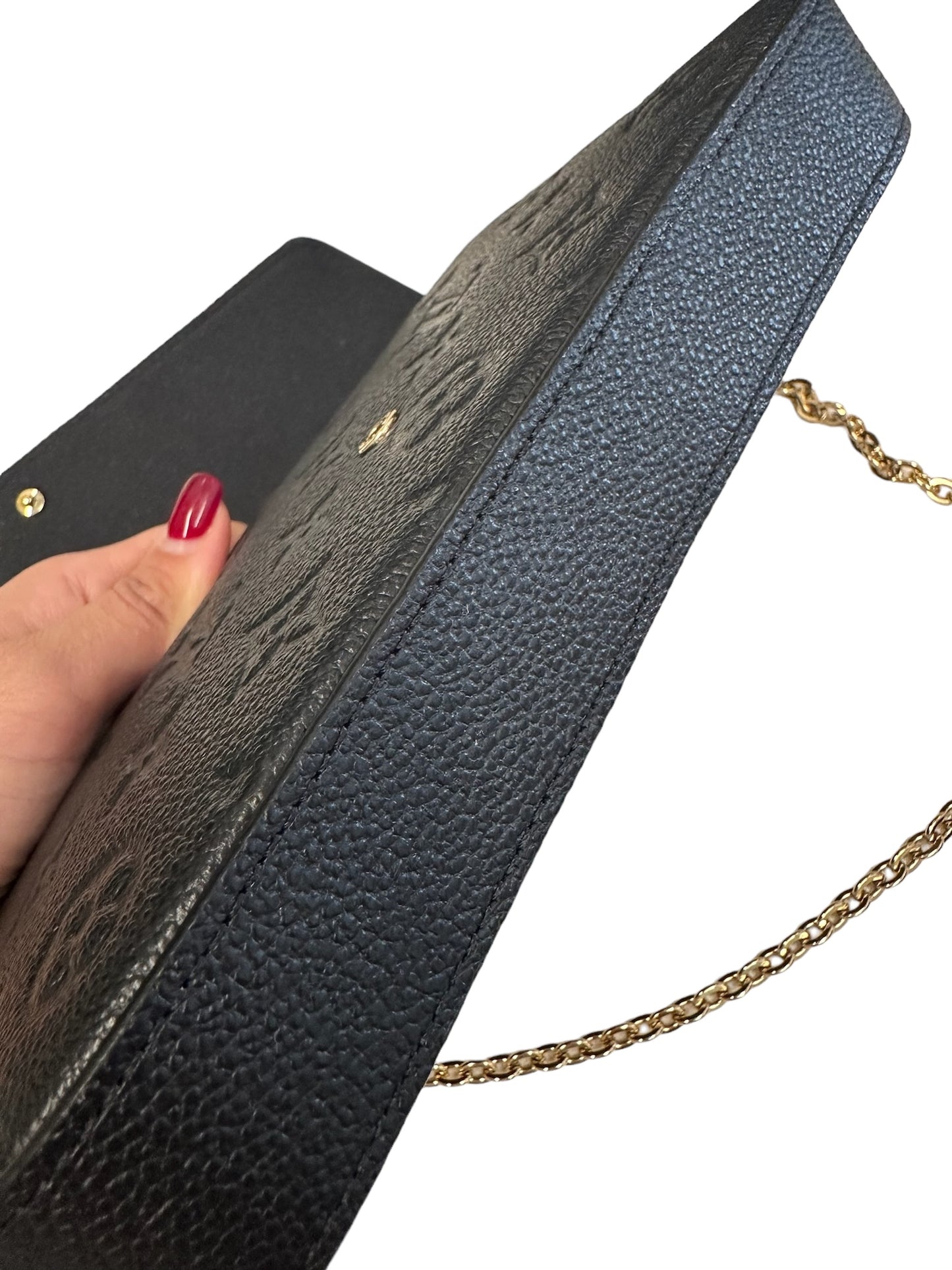 LOUIS VUITTON - Black Monogram Empreinte Felicie Pochette