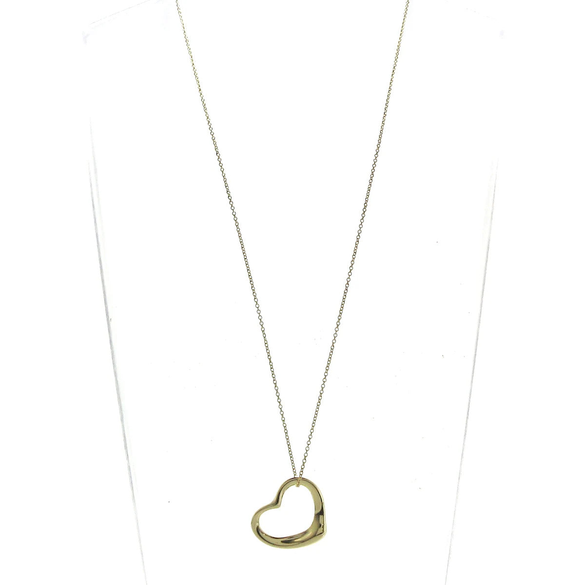 PRE-OWNED 18K Yellow Gold Open Heart Necklace