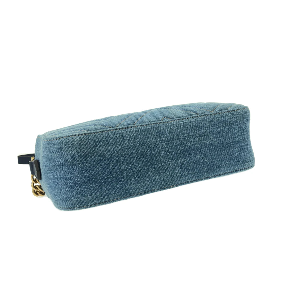 GUCCI - GG Marmont Denim Small Shoulder Bag Blue Denim