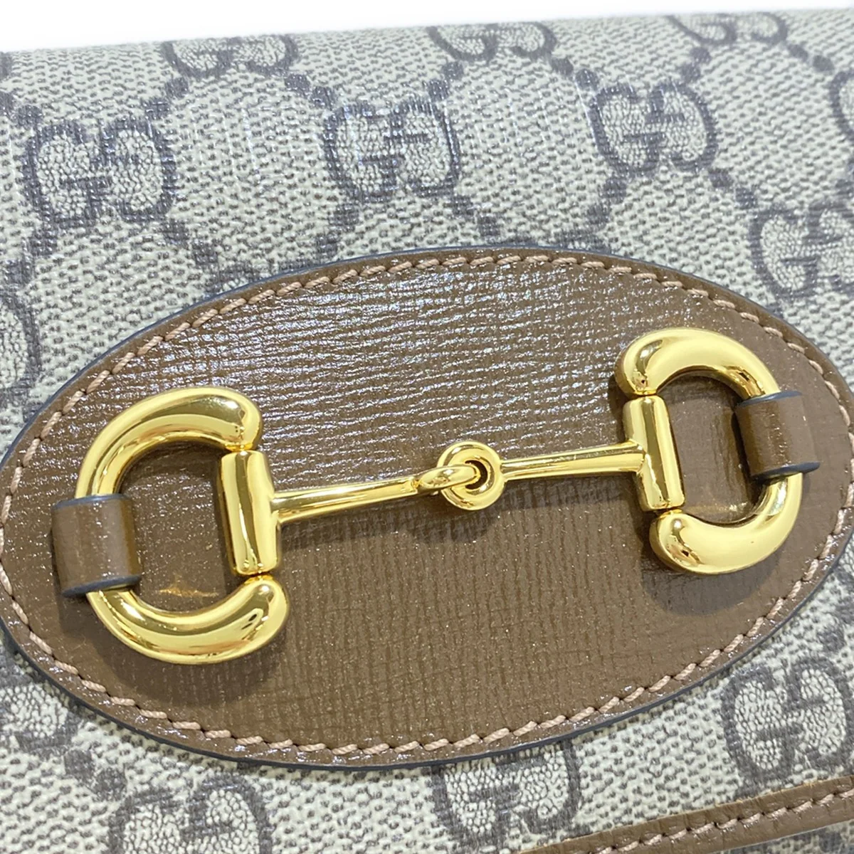 GUCCI - GG Plus GG Supreme Horsebit Wallet on a Chain