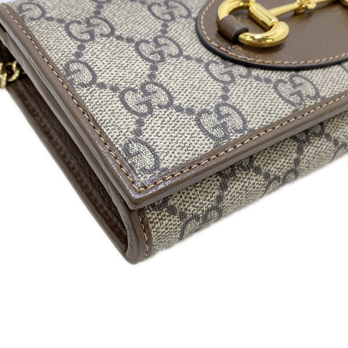 GUCCI - GG Plus GG Supreme Horsebit Wallet on a Chain