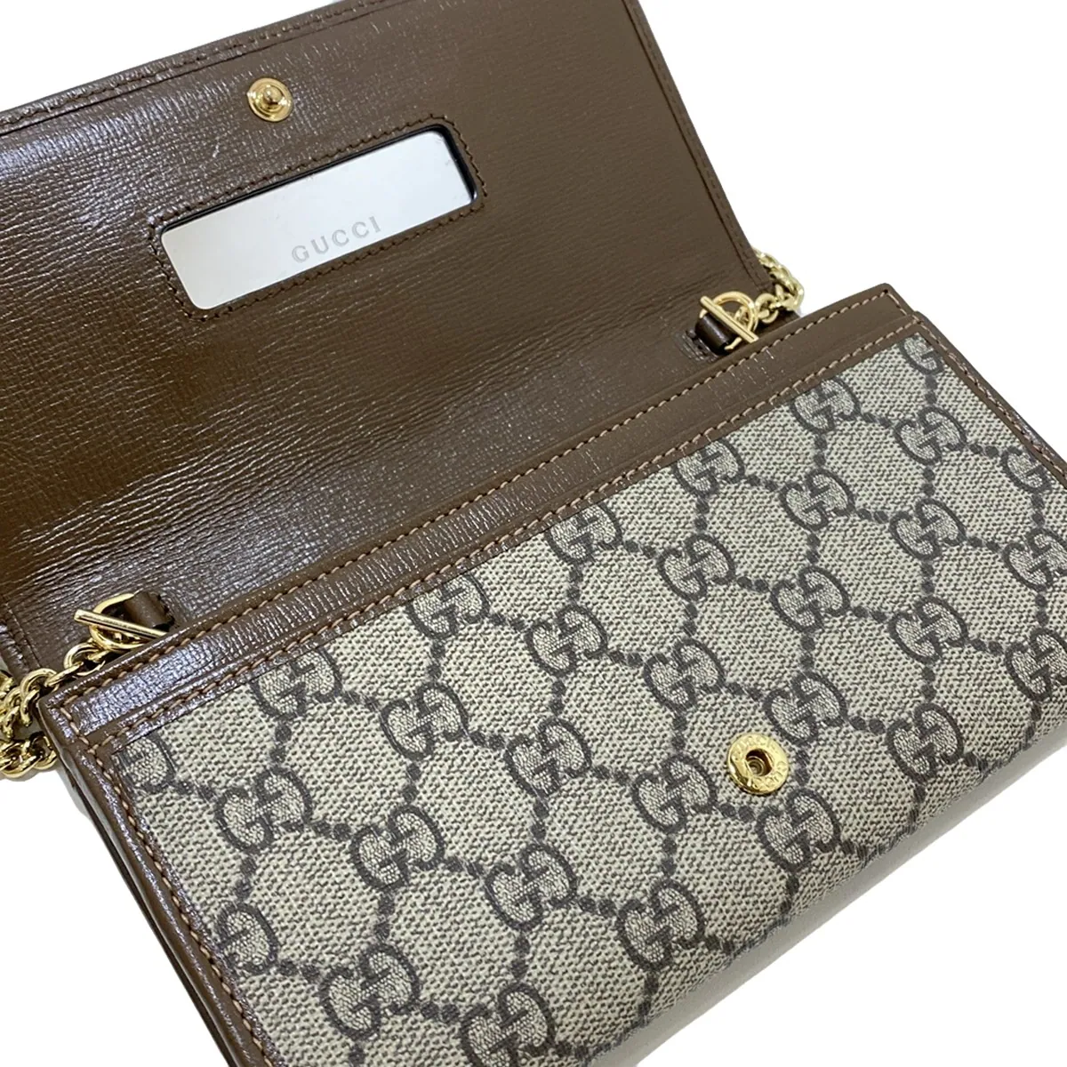 GUCCI - GG Plus GG Supreme Horsebit Wallet on a Chain