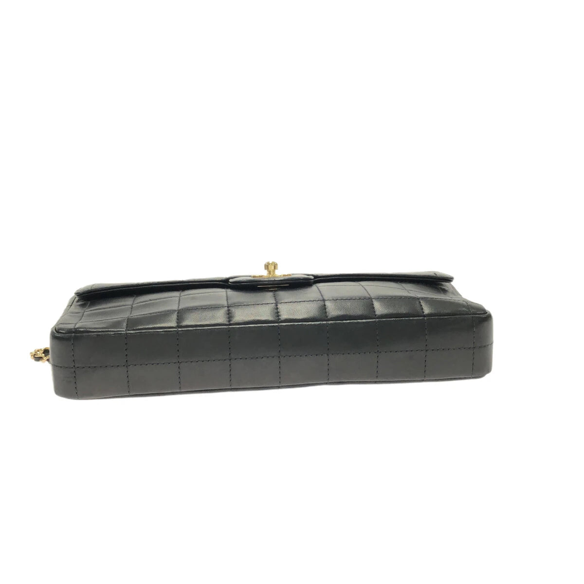 CHANEL - Chocolate Bar Shoulder Bag Black Lambskin
