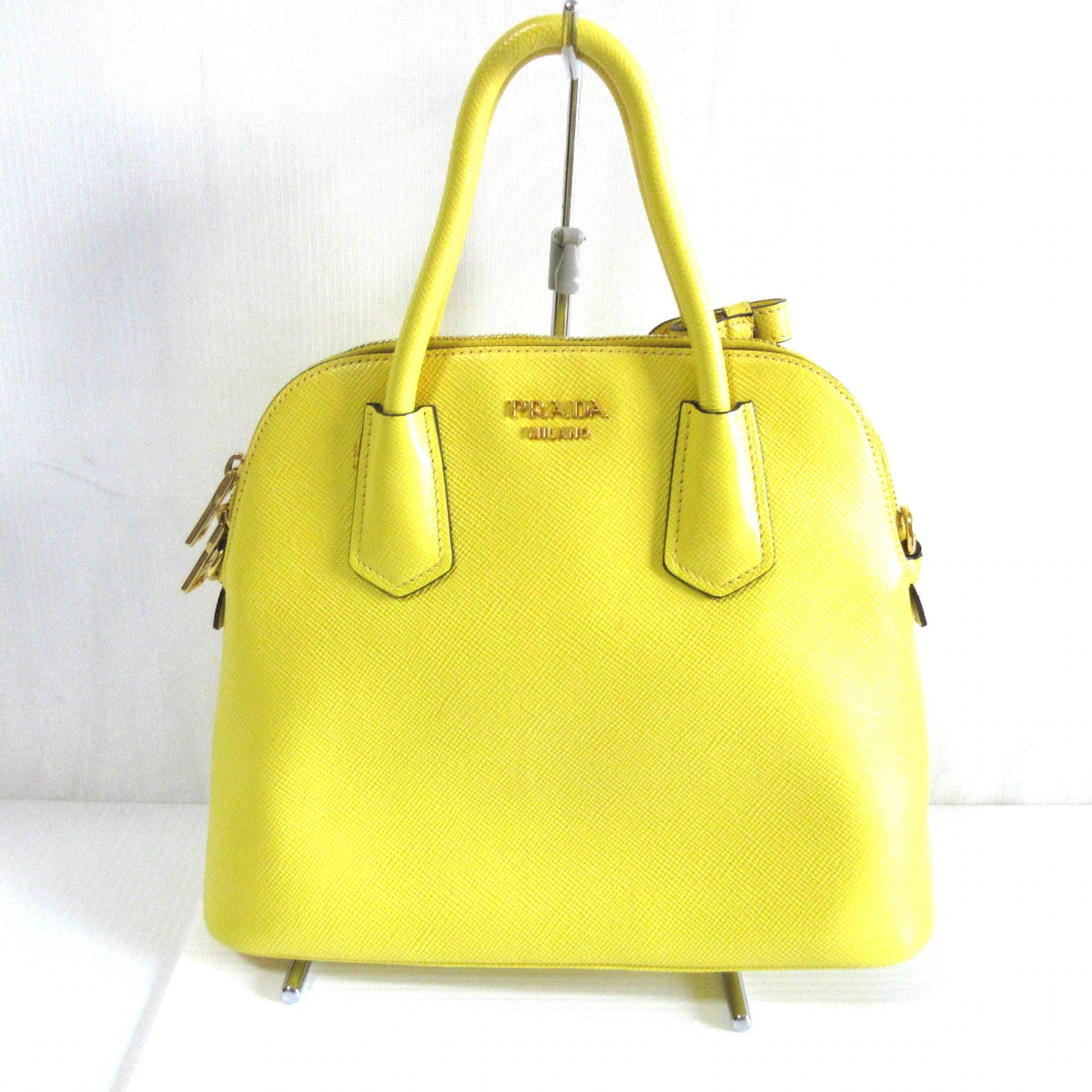 PRADA - Yellow Saffiano Handbag