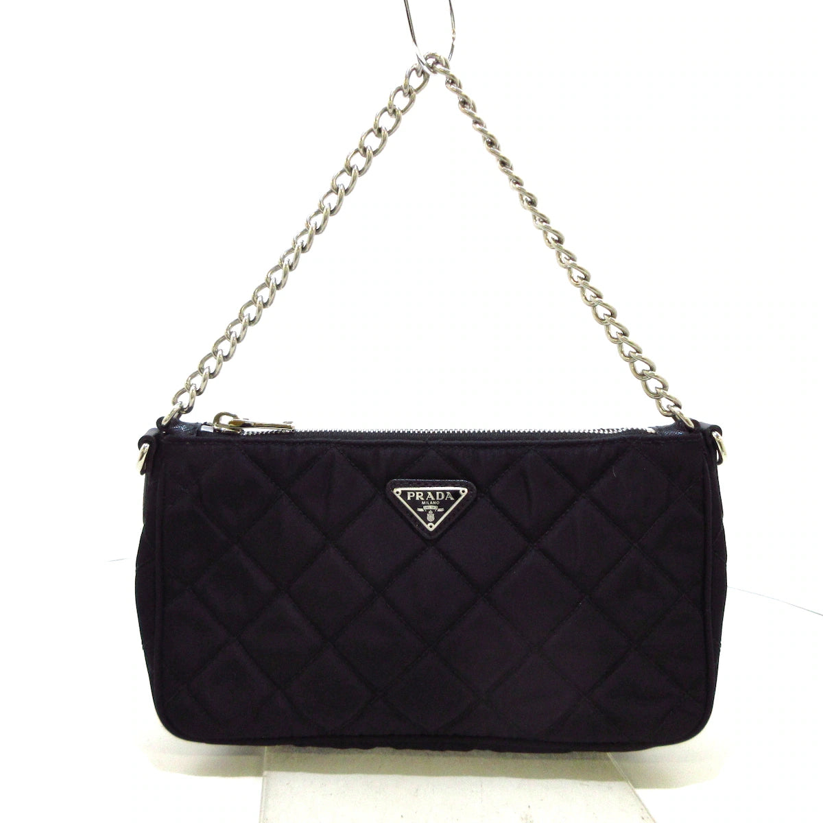 PRADA - Triangle Logo Handbag Black Nylon