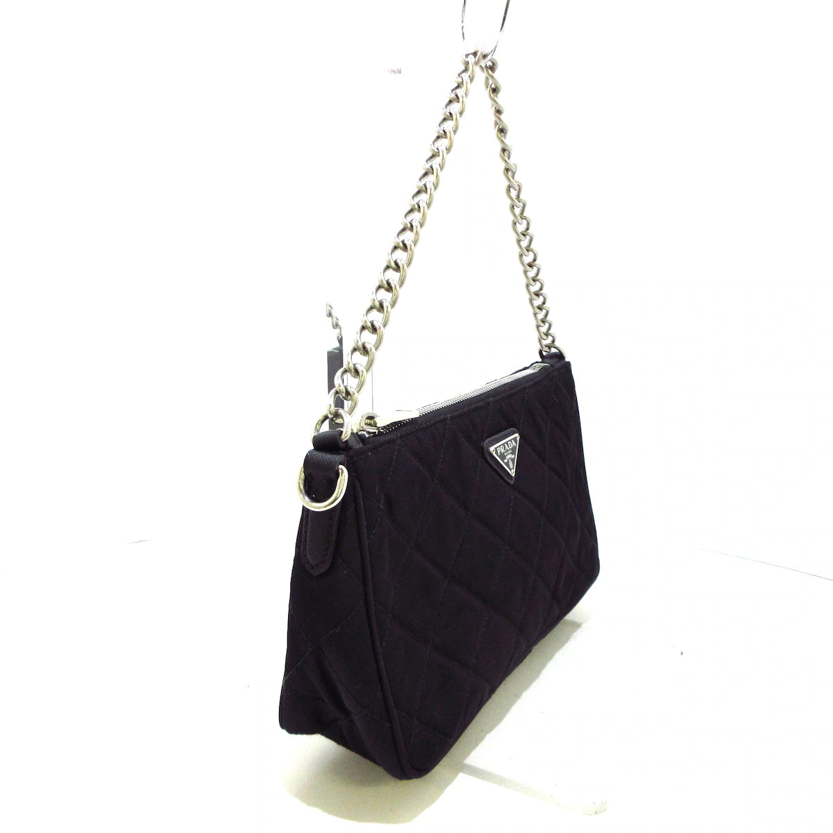 PRADA - Triangle Logo Handbag Black Nylon