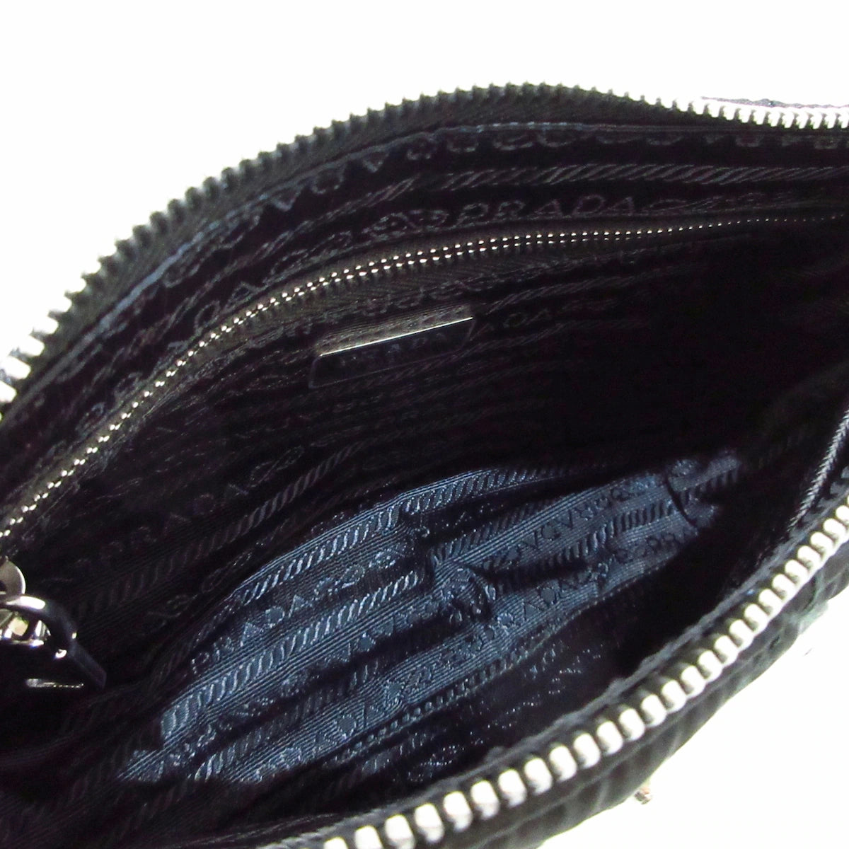 PRADA - Triangle Logo Handbag Black Nylon