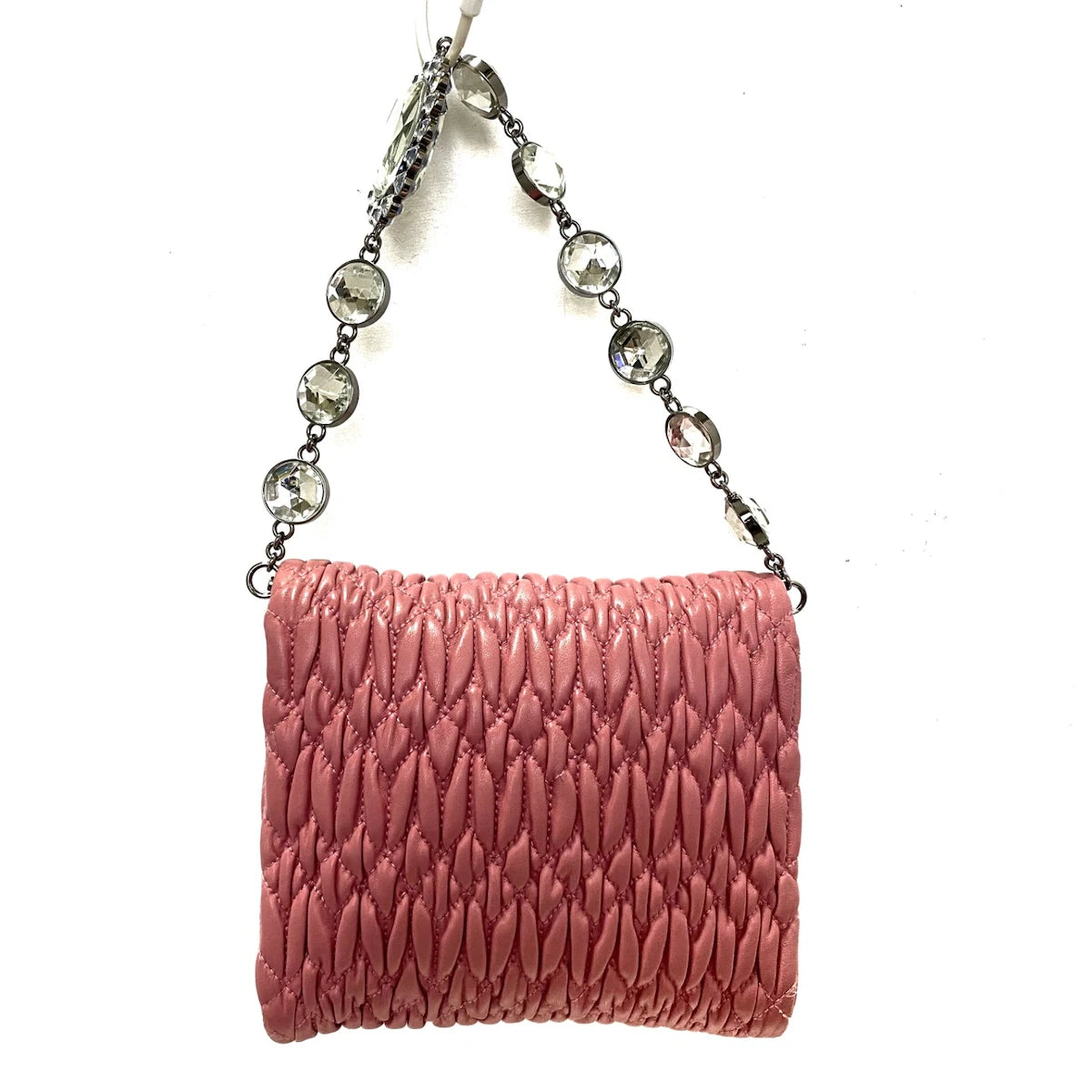 MIU MIU - Crystal Handbag Pink Leather