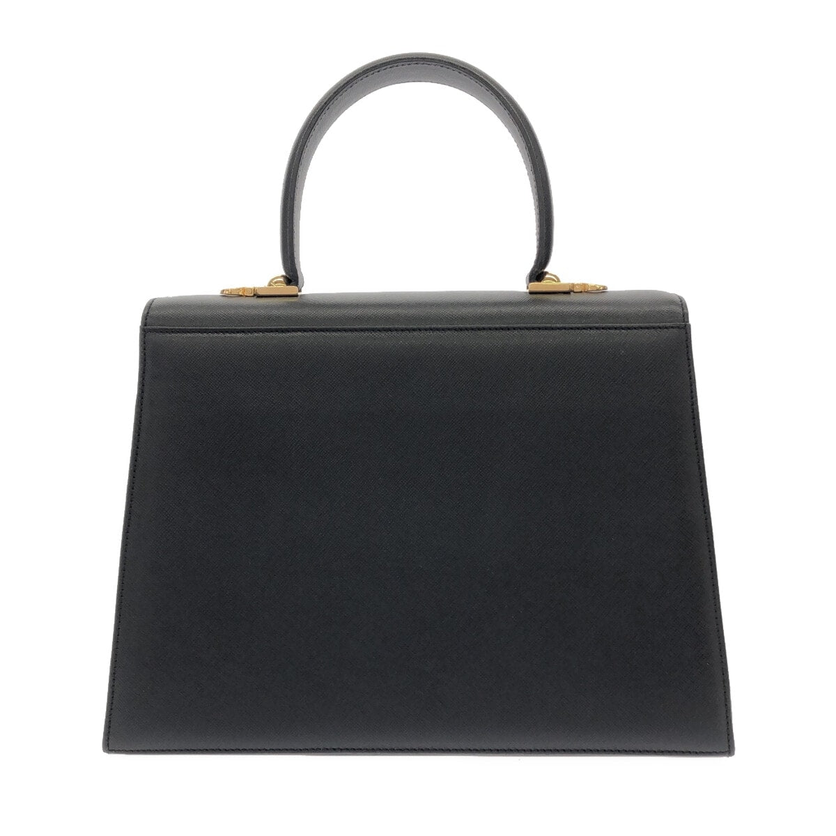 SALVATORE FERRAGAMO - Bolso de mano Gancini de piel negra