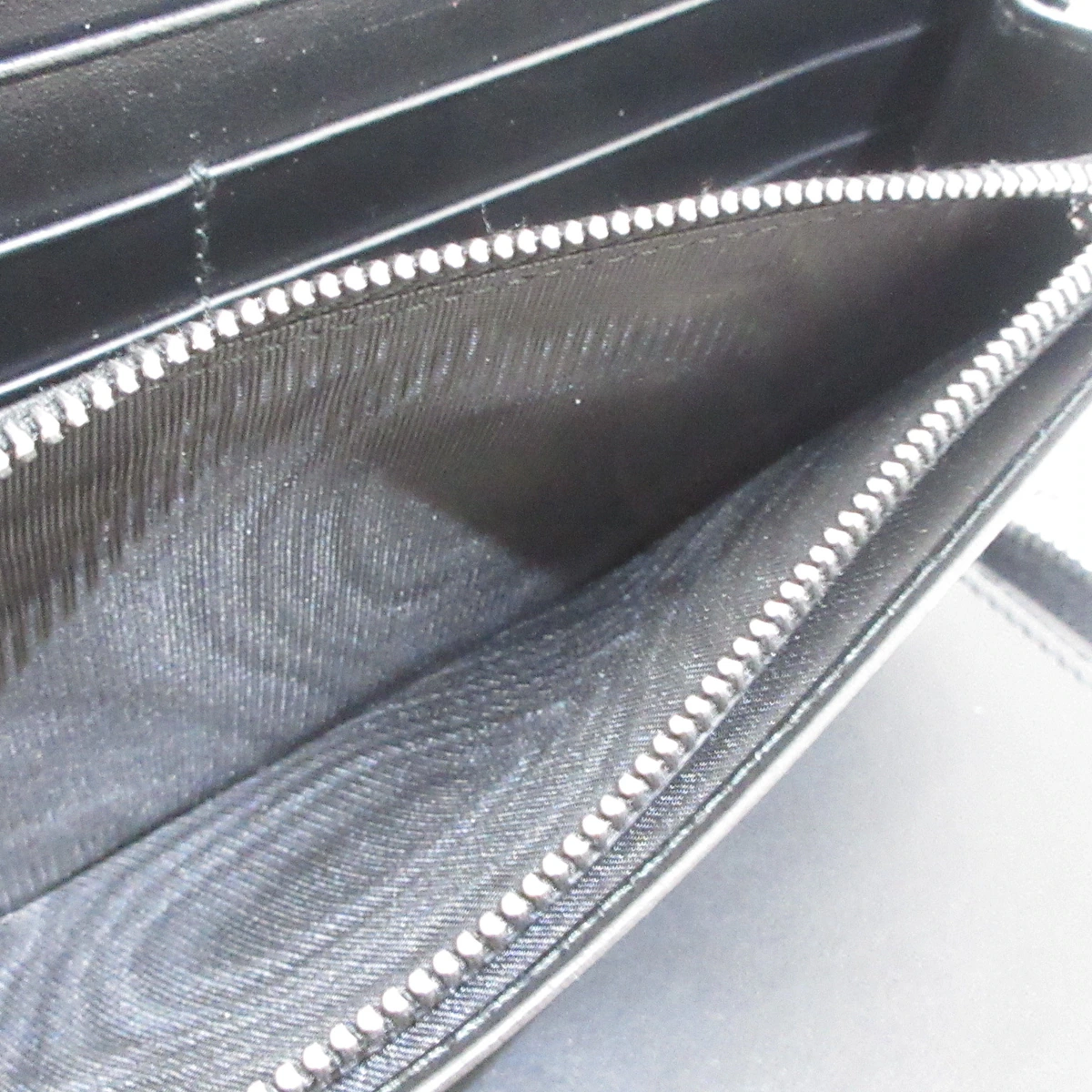 PRADA - Black Saffiano Leather Document Holder Other Style Wallet