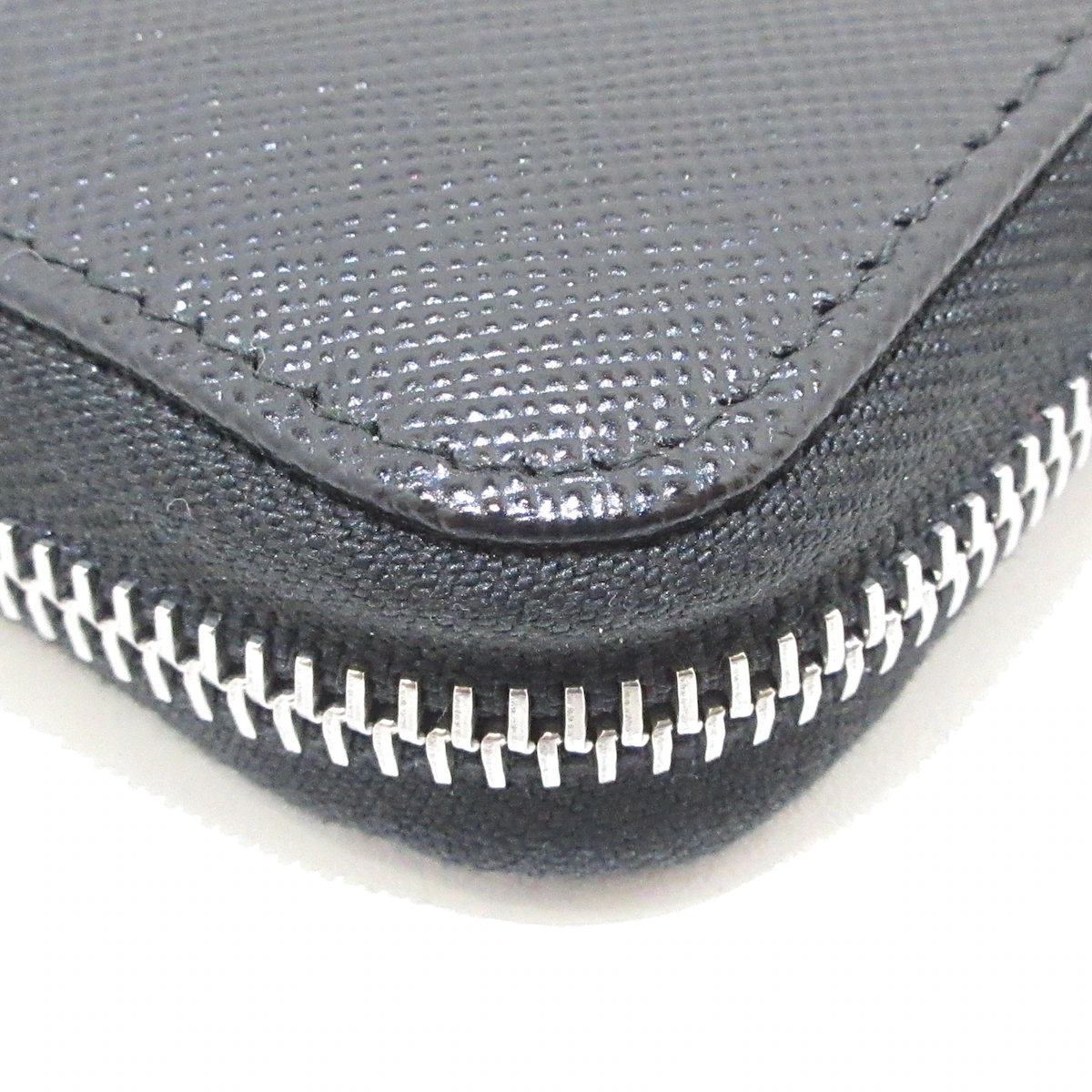 PRADA - Black Saffiano Leather Document Holder Other Style Wallet