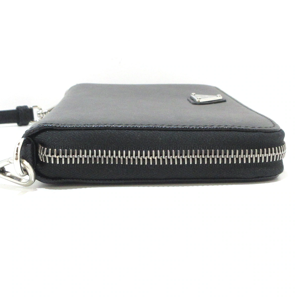 PRADA - Black Saffiano Leather Document Holder Other Style Wallet