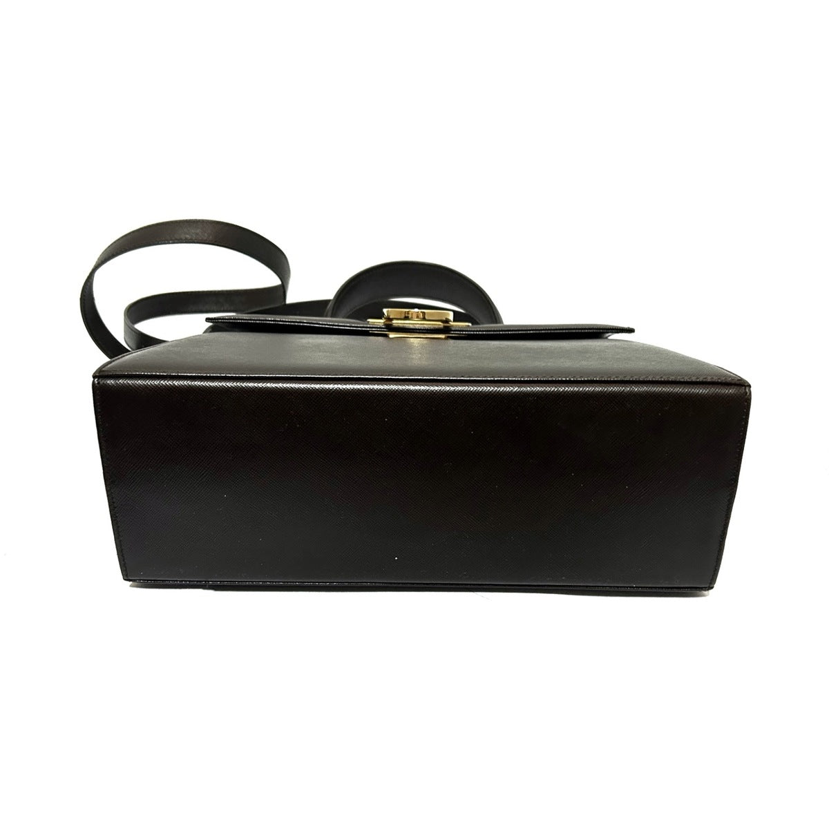 SALVATORE FERRAGAMO - Gancini Shoulder Bag Dark Brown Leather