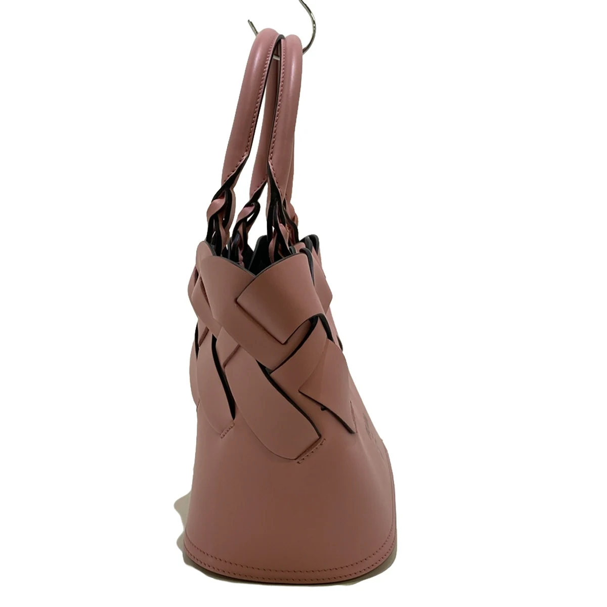 PRADA - Vitello Intrecciato Tote Bag Pink Calf Leather