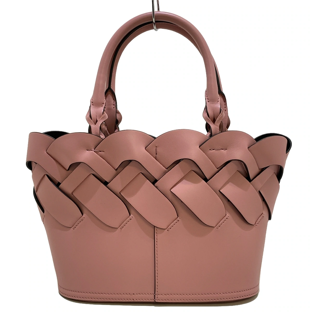 PRADA - Vitello Intrecciato Tote Bag Pink Calf Leather
