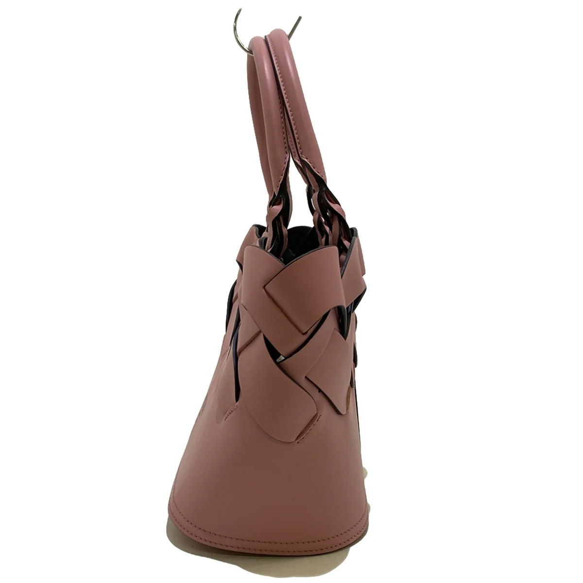 PRADA - Vitello Intrecciato Tote Bag Pink Calf Leather
