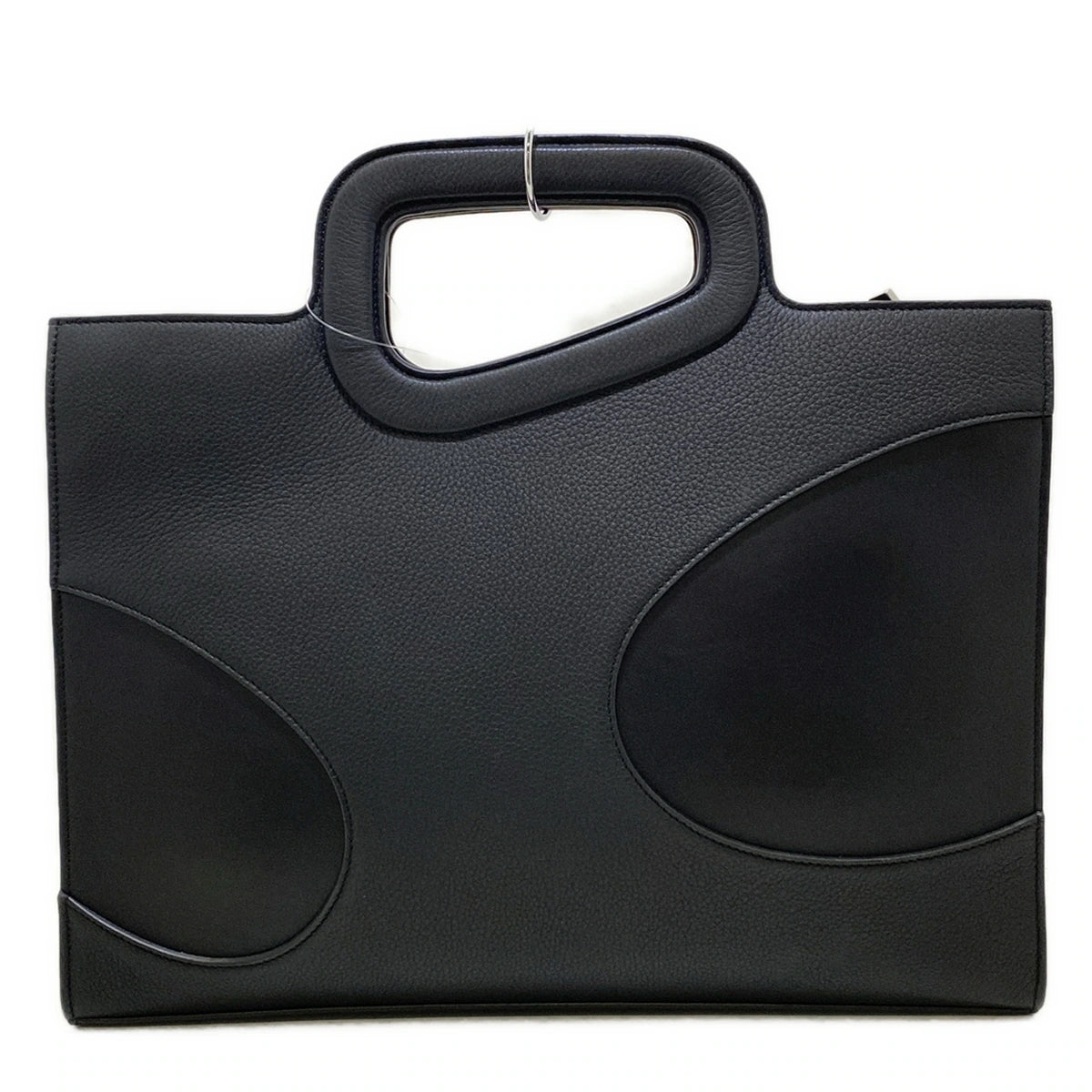 SALVATORE FERRAGAMO - Cut Out Business Bag Black Leather