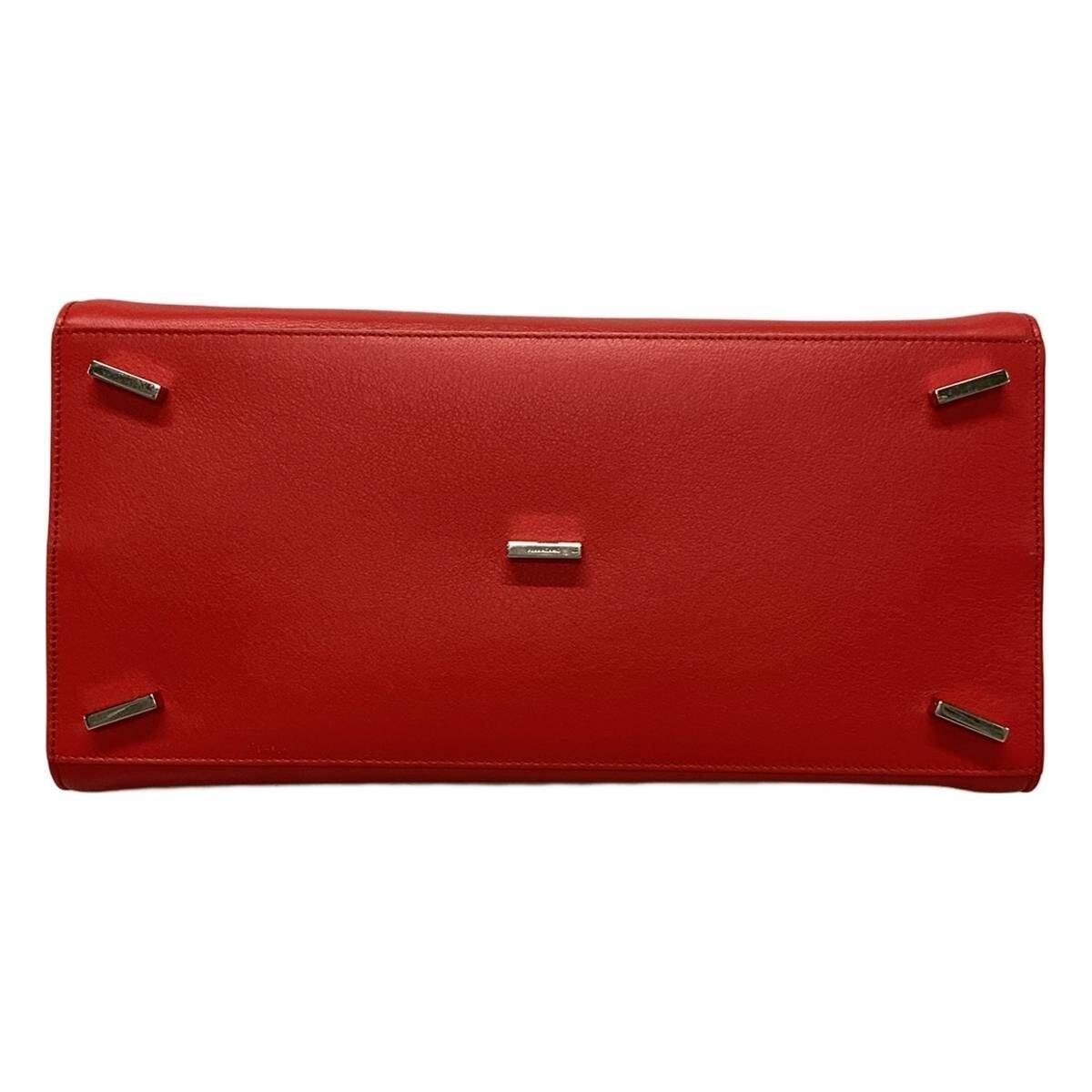 PRE-OWNED Hug Red Calf Leather Shoulder Bag