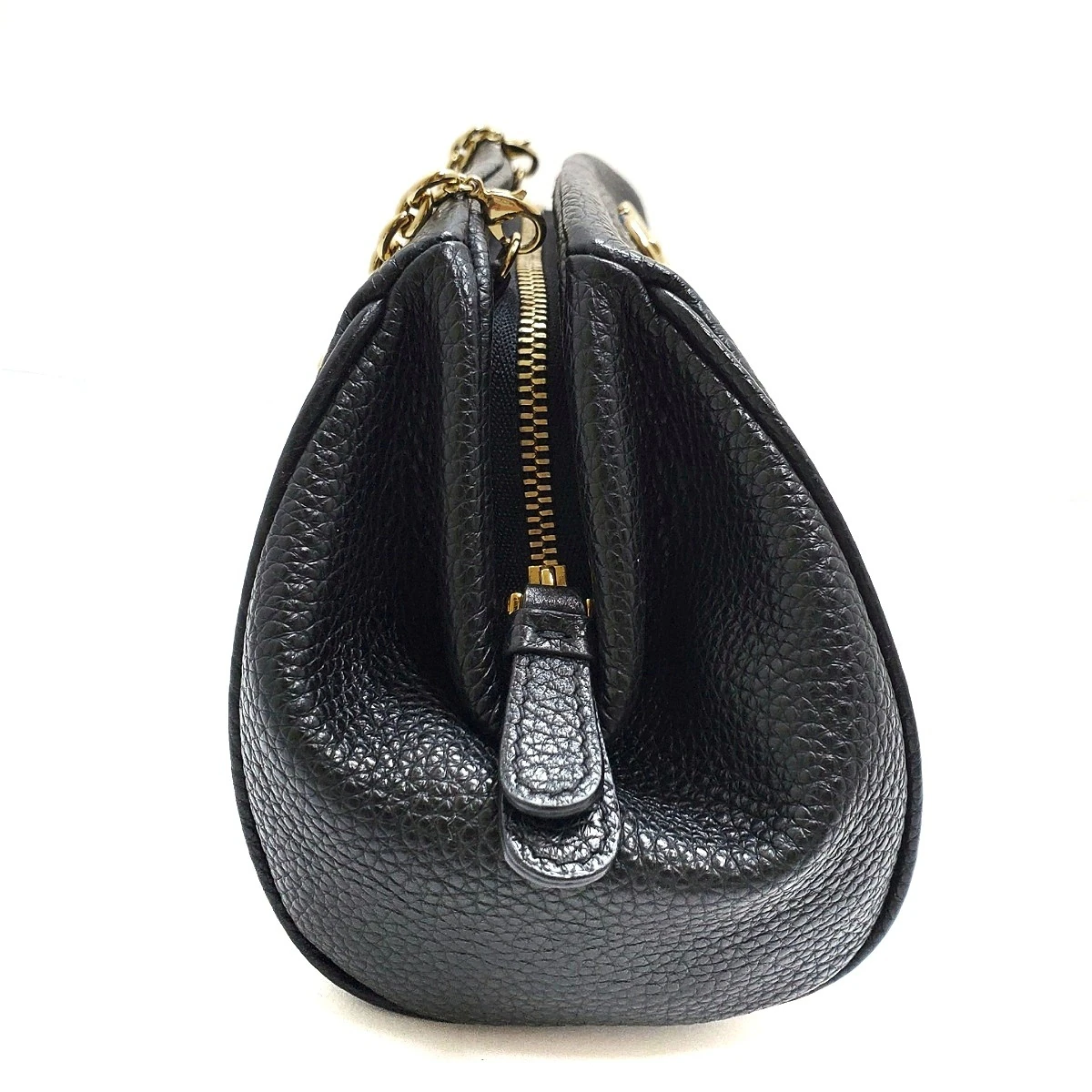 SALVATORE FERRAGAMO - Gancini Shoulder Bag Black Leather