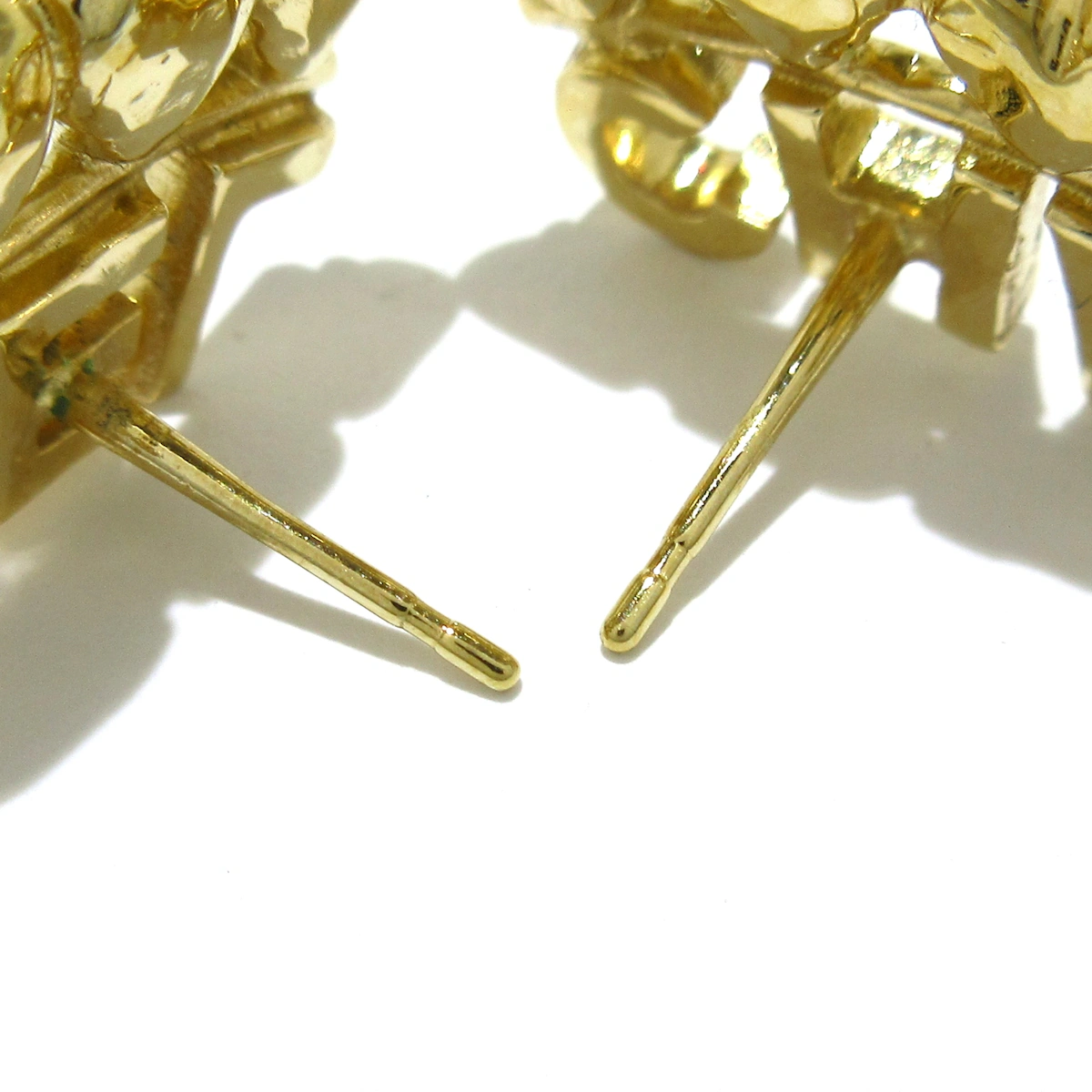 PRE-OWNED CC Crystal Heart Cha-Nel Logo Earrings Gold