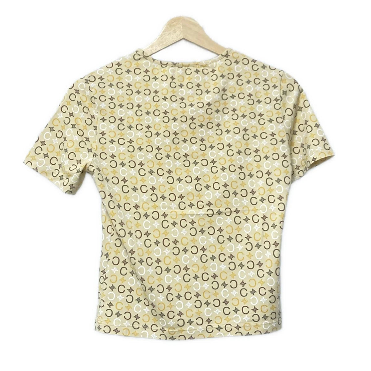 PRE-OWNED Celine Beige & White Women's T-Shirt