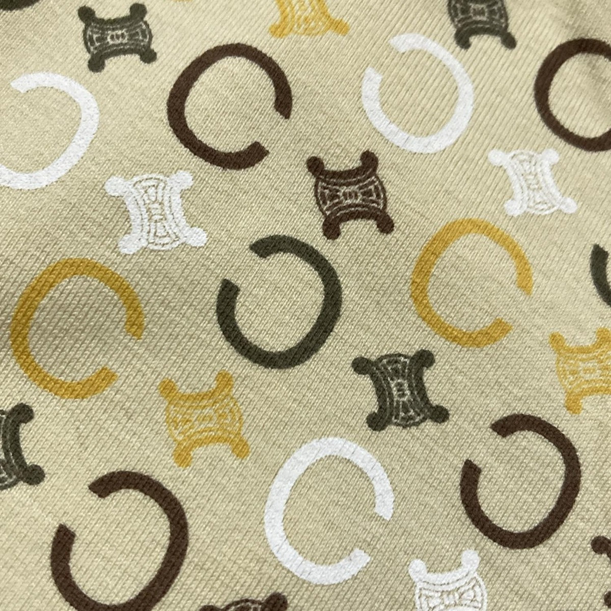PRE-OWNED Celine Beige & White Women's T-Shirt