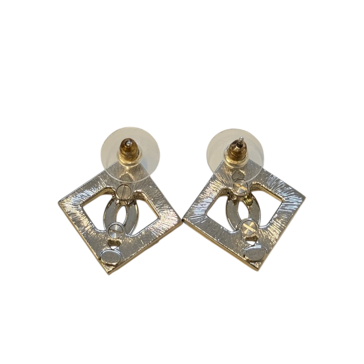 PRE-OWNED CC Palladium Plated Chanel 2021 Strass Earring