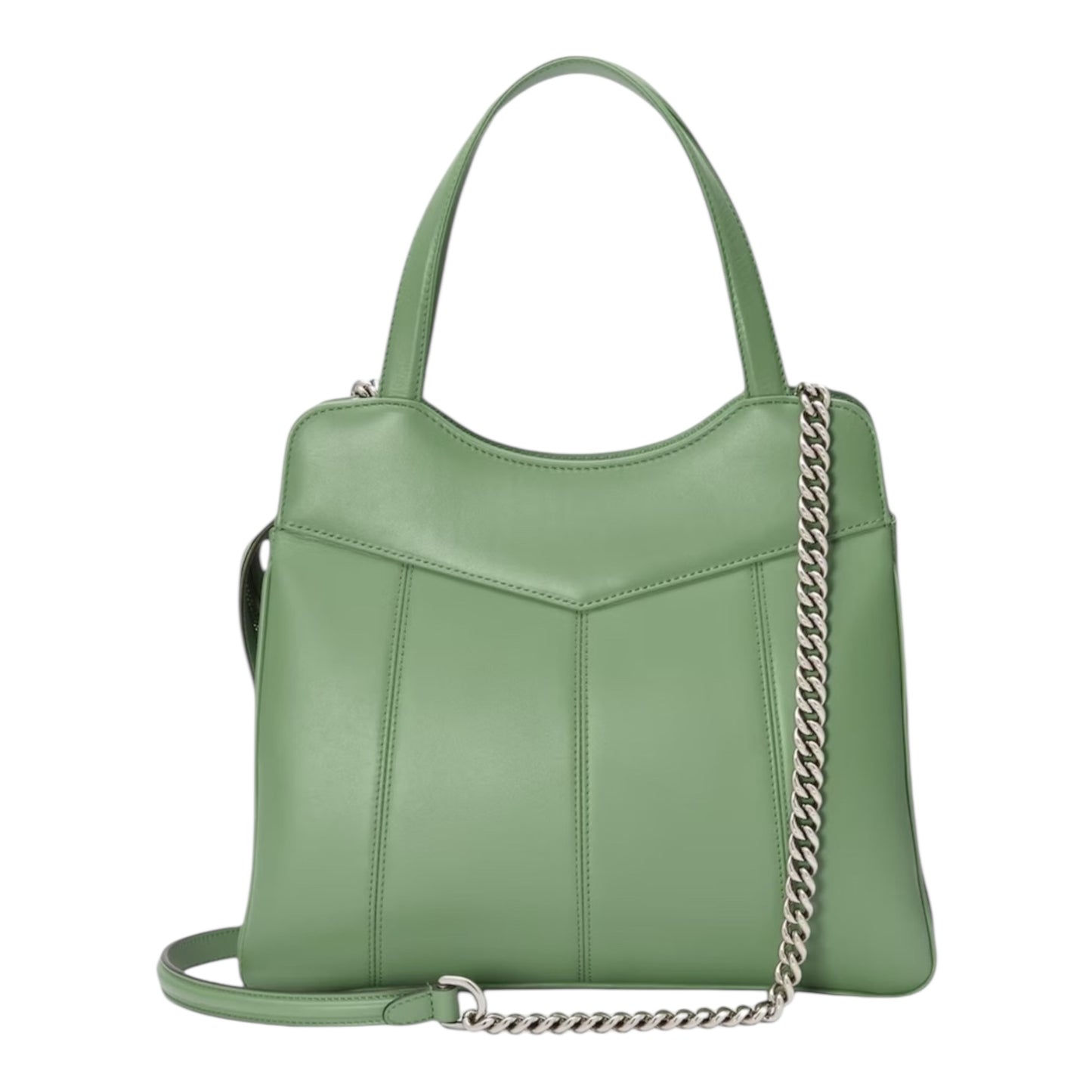 PRE-OWNED GG Green Leather Petite GG Small Tote Bag