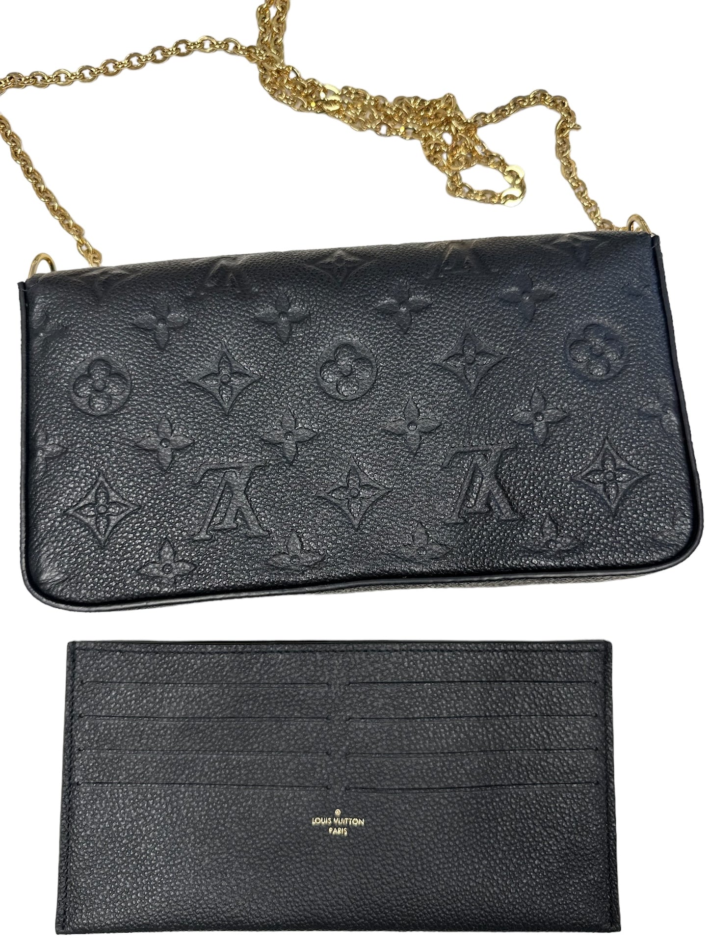 LOUIS VUITTON - Black Monogram Empreinte Felicie Pochette