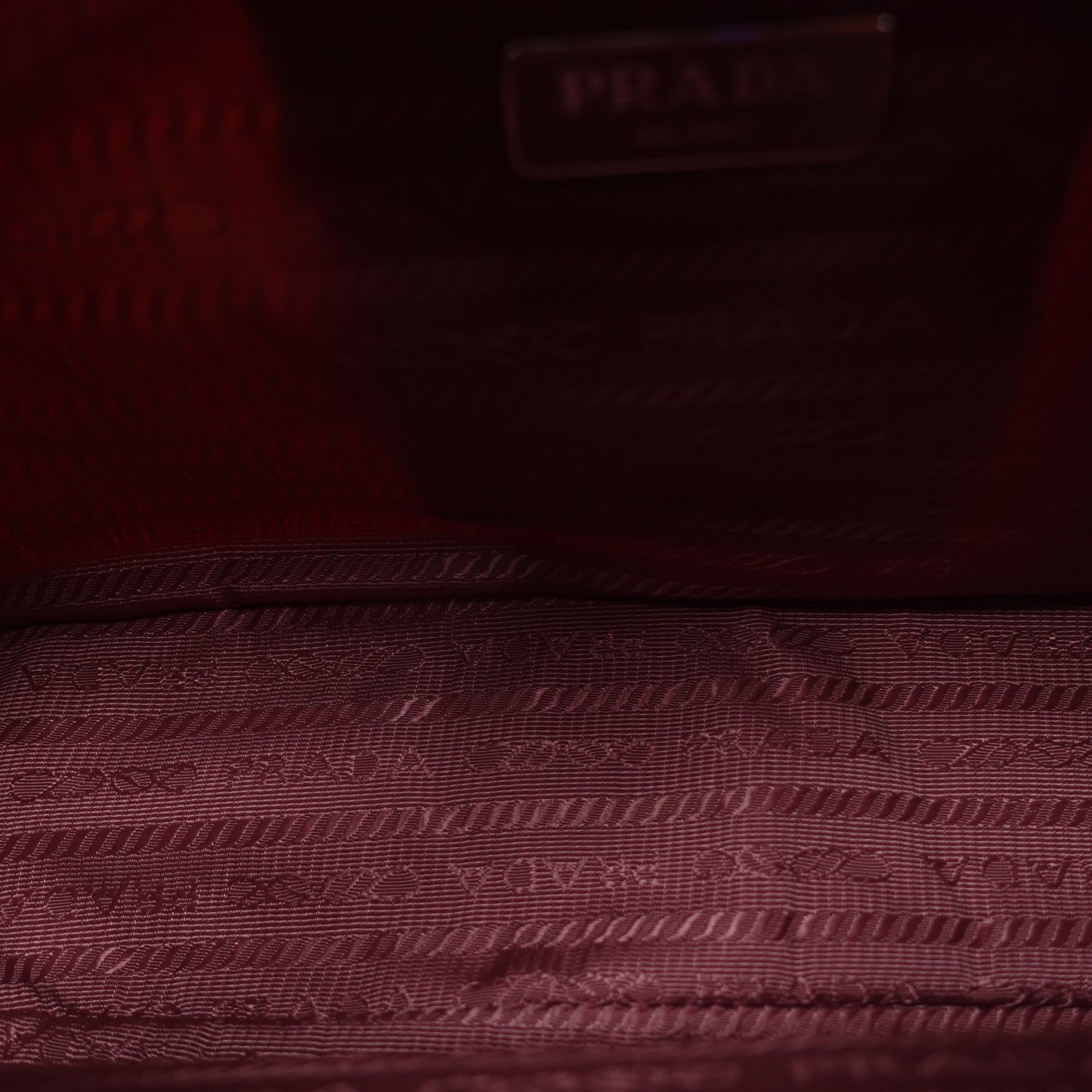PRE-OWNED Tessuto Nylon Saffiano Mini Re-Edition 2000 Bag
