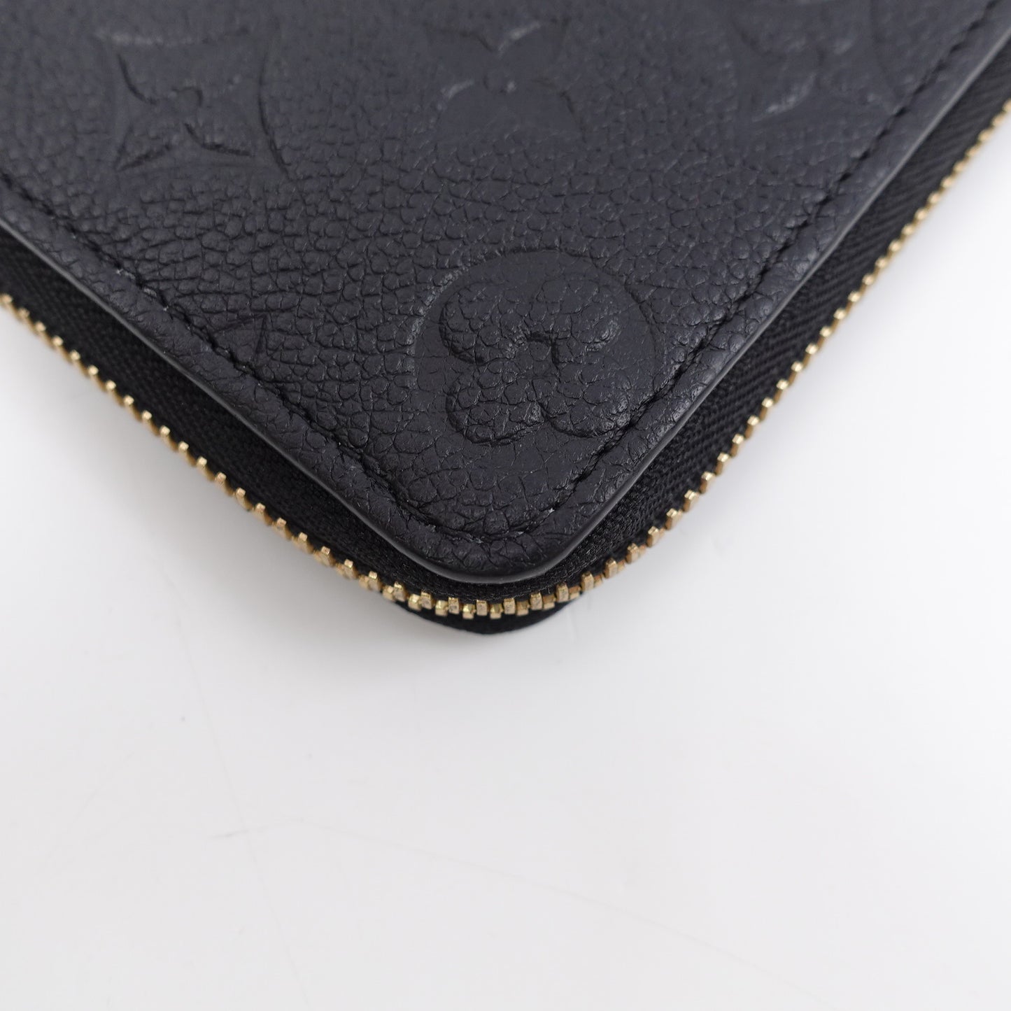 PRE-OWNED LV Black Monogram Empreinte Clemence Long Wallet