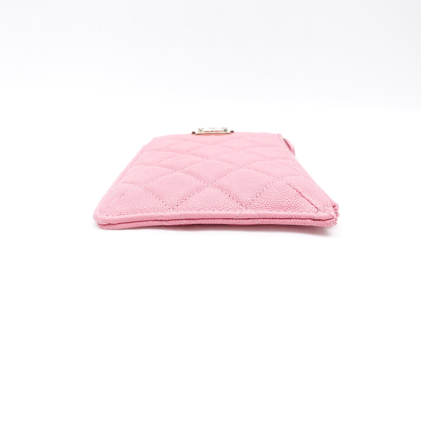 PRE-OWNED CC Pink Leboy Caviar Cardholder and Phone Holder