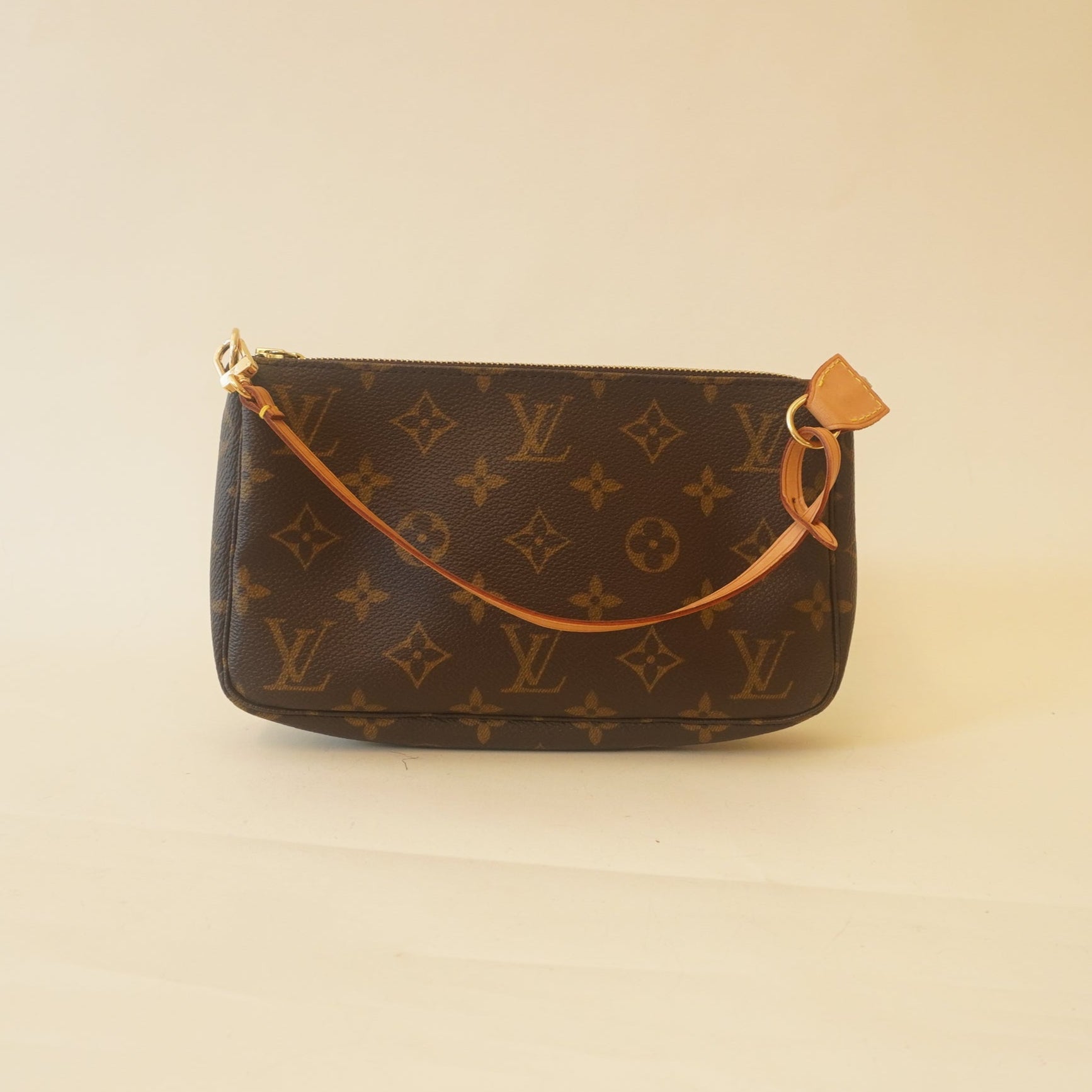 PRE-OWNED LV Monogram Canvas Pochette Hand Bag