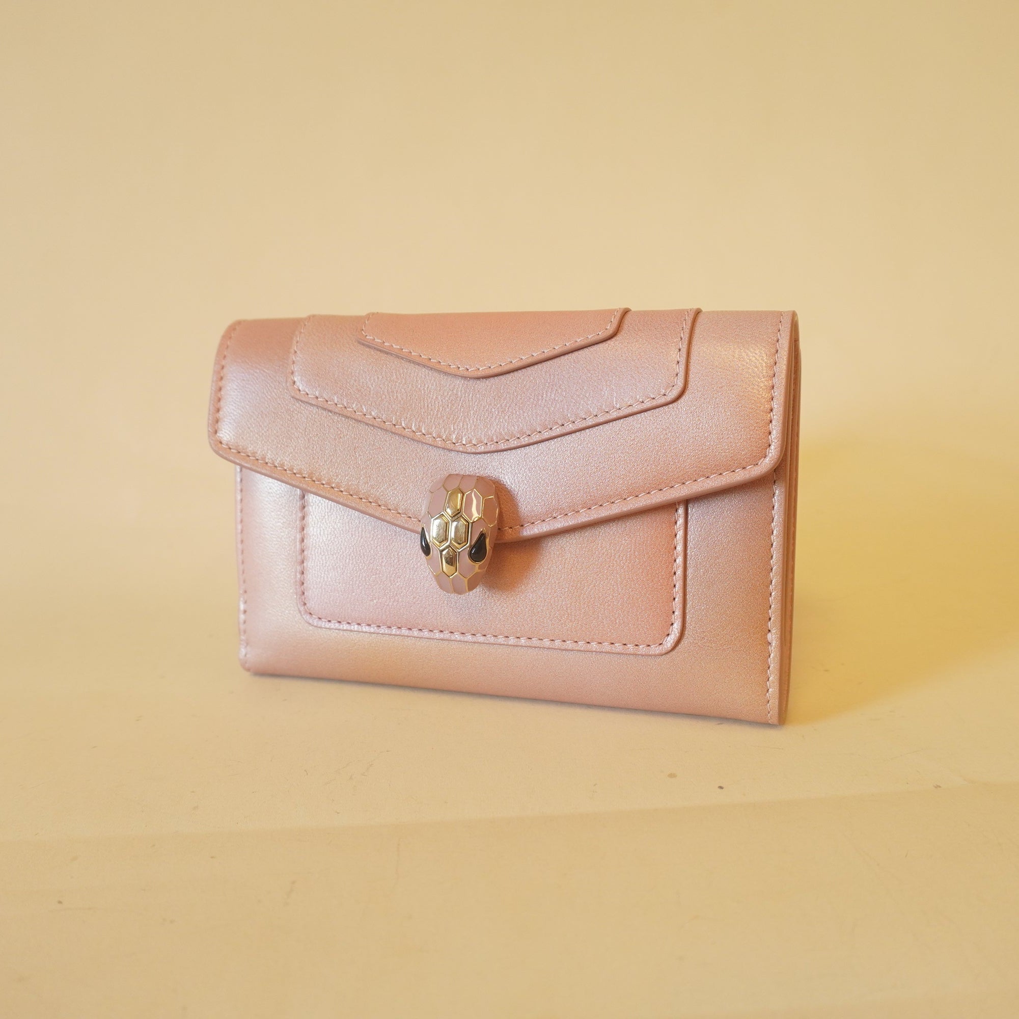 PRE-OWNED Gradient Pink Serpenti Forever Bifold Wallet