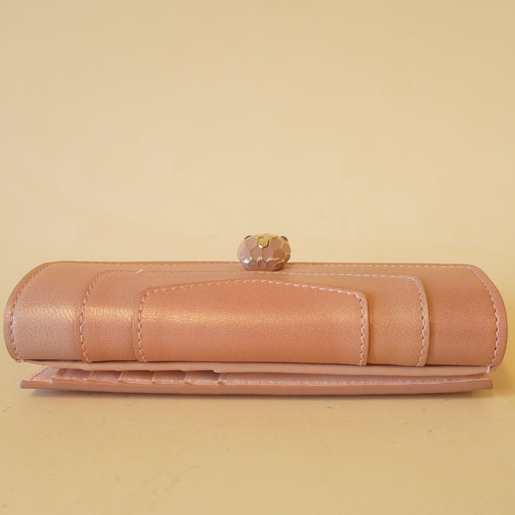 PRE-OWNED Gradient Pink Serpenti Forever Bifold Wallet