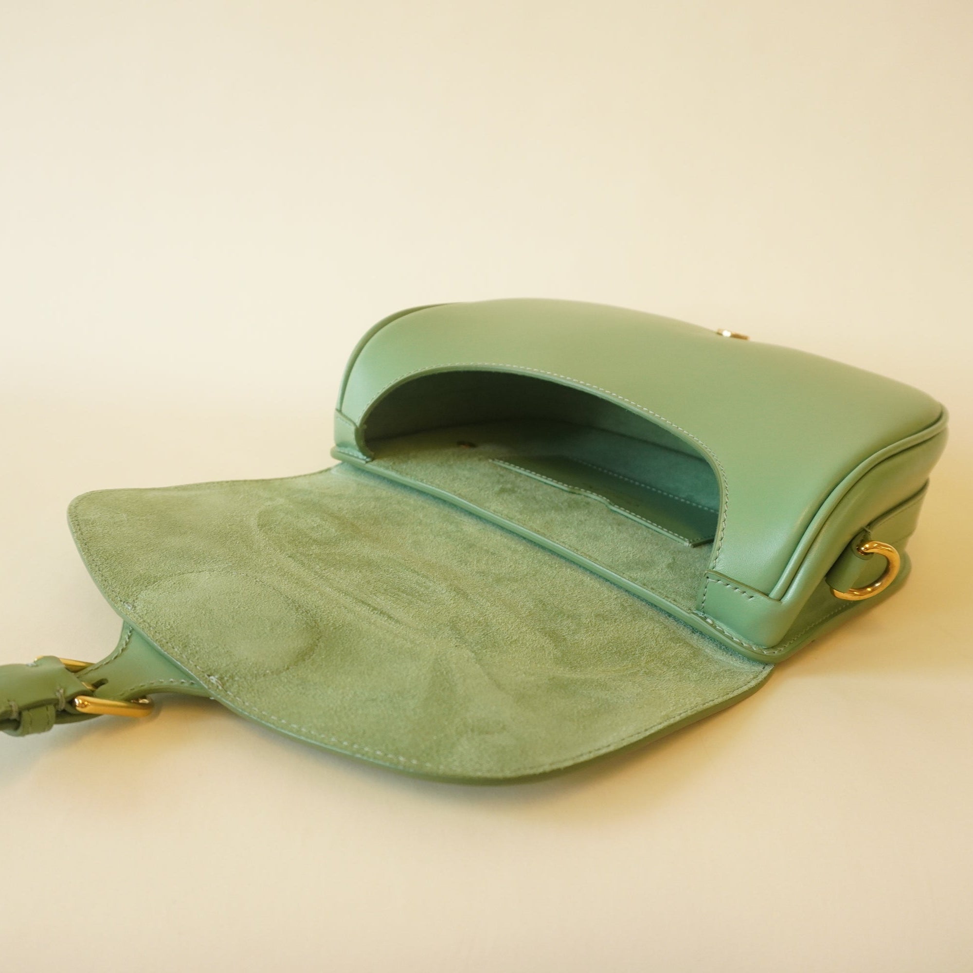 PRE-OWNED Bobby Acqua Calfskin CrossBody Bag