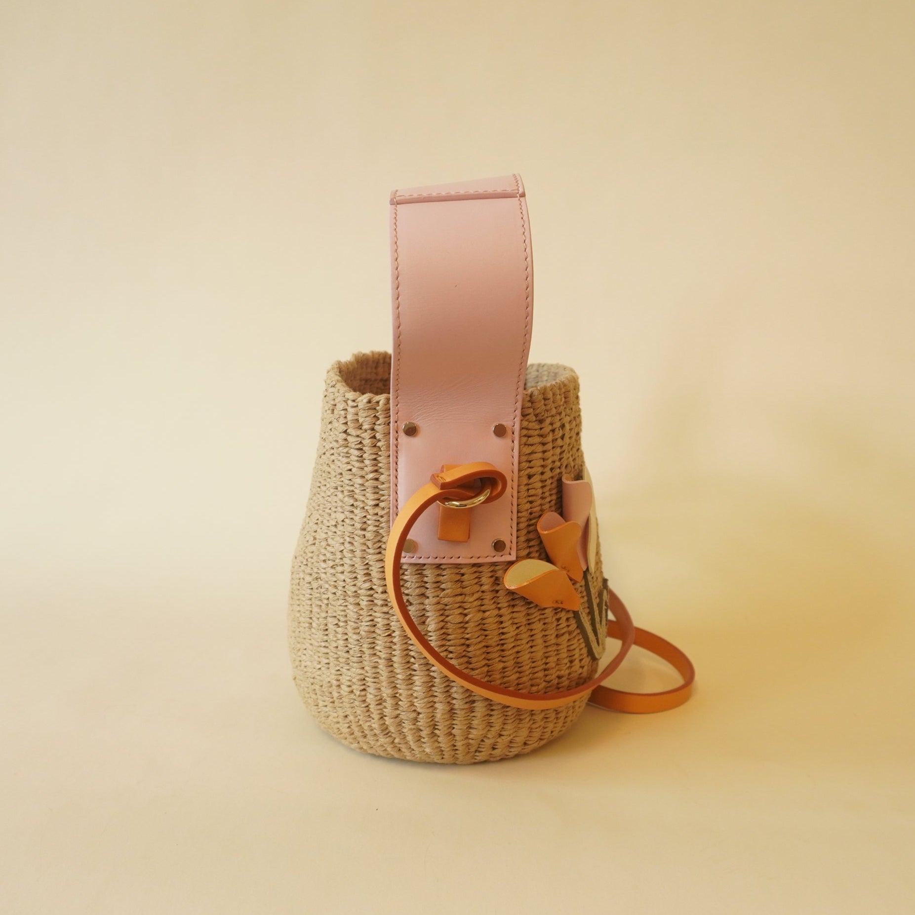 PRE-OWNED X Mifuko Flowers Small Bucket Shoulder Bag