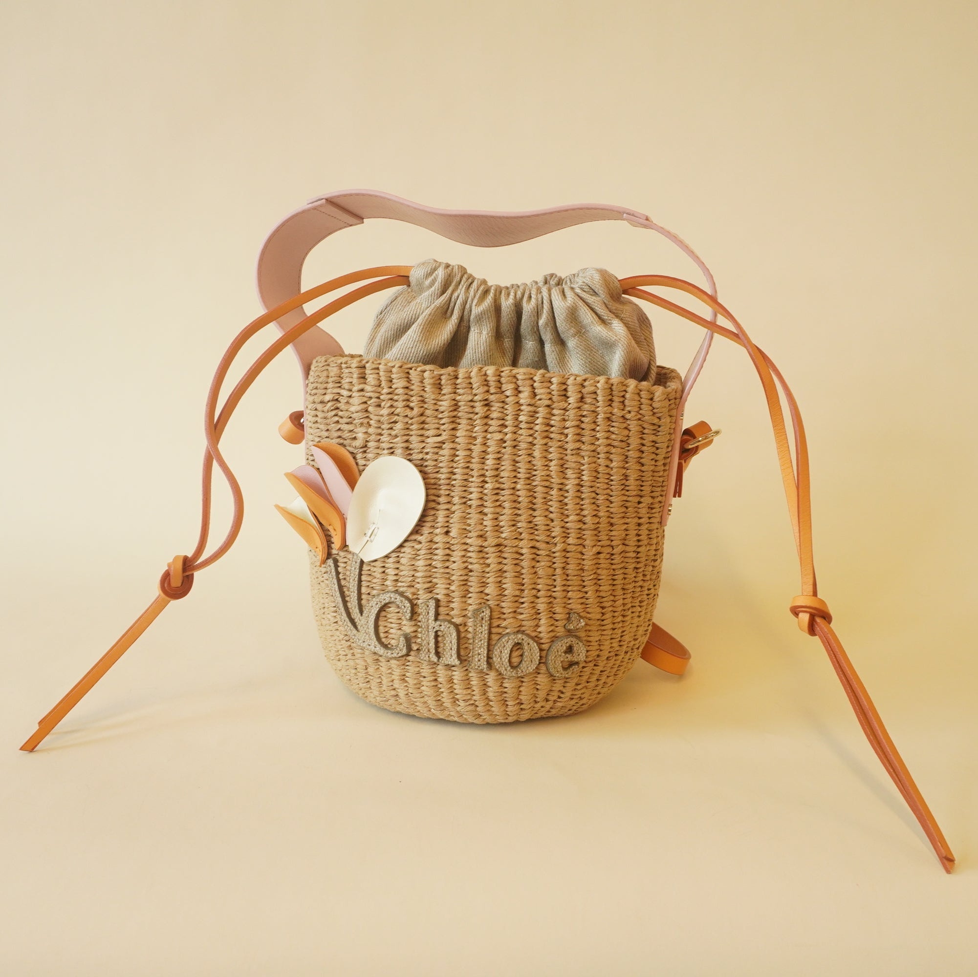 PRE-OWNED X Mifuko Flowers Small Bucket Shoulder Bag