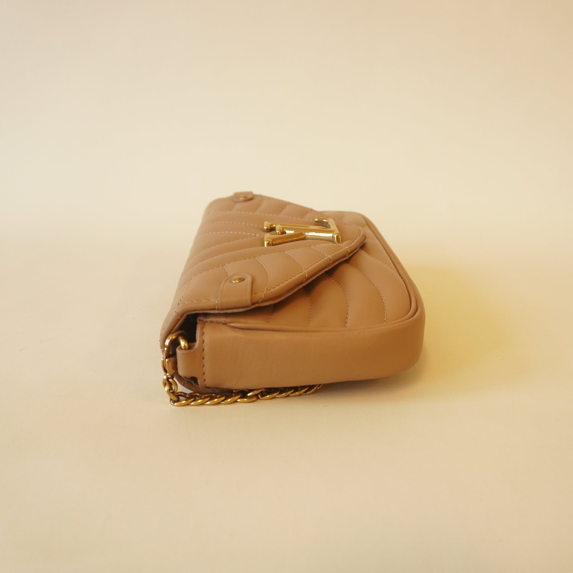 PRE-OWNED LV Sand Beige New Wave Shoulder Bag