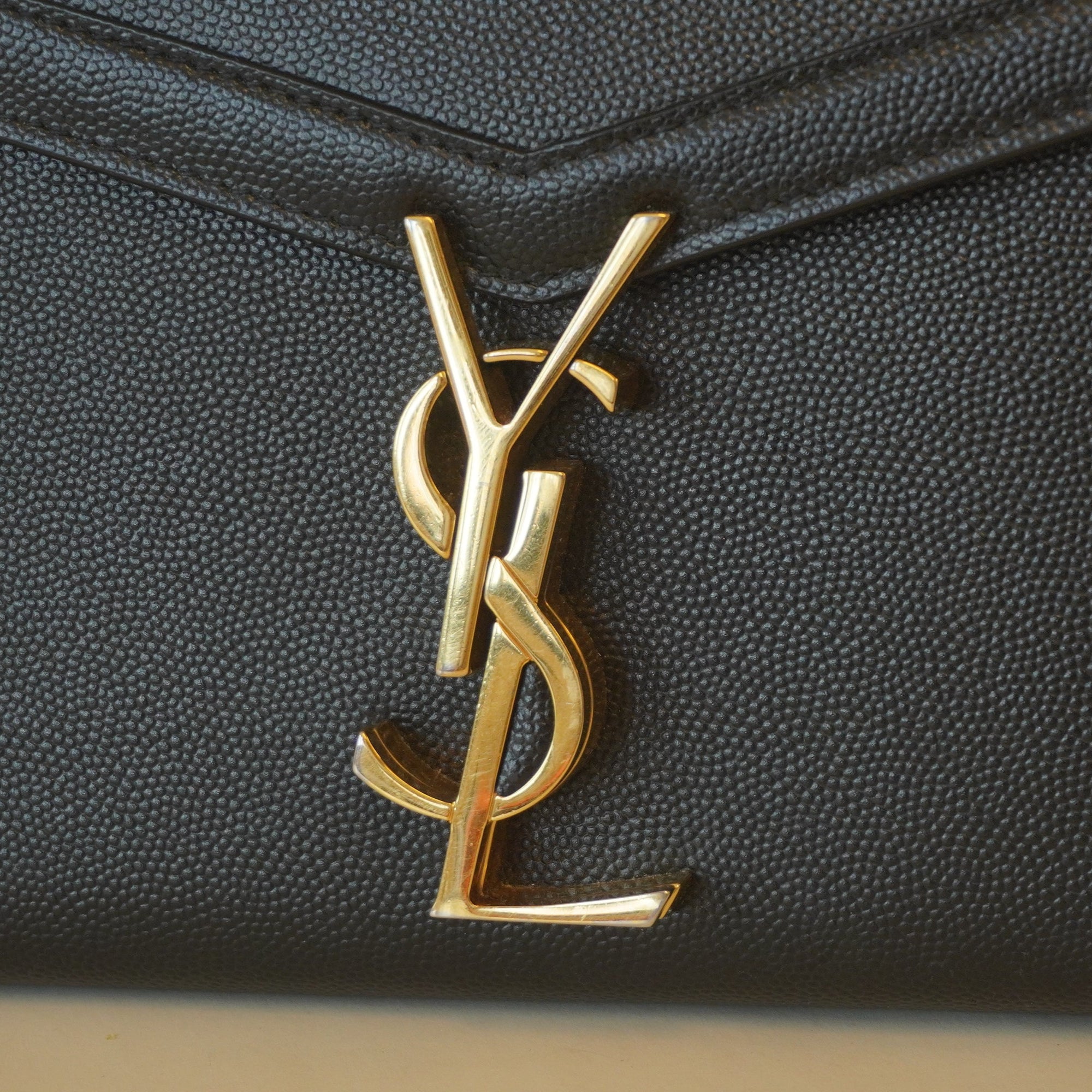 PRE-OWNED Grain De Poudre Monogram Cassandra Chain Wallet or Shoulder Bag