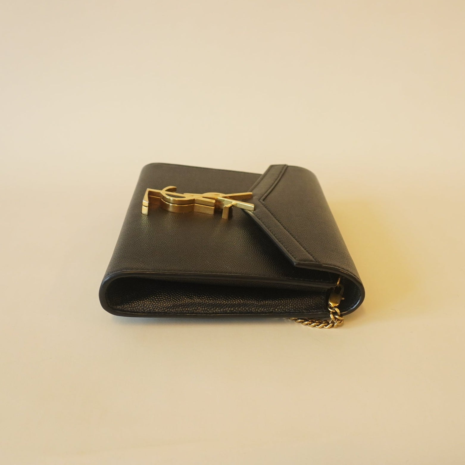 PRE-OWNED Grain De Poudre Monogram Cassandra Chain Wallet or Shoulder Bag